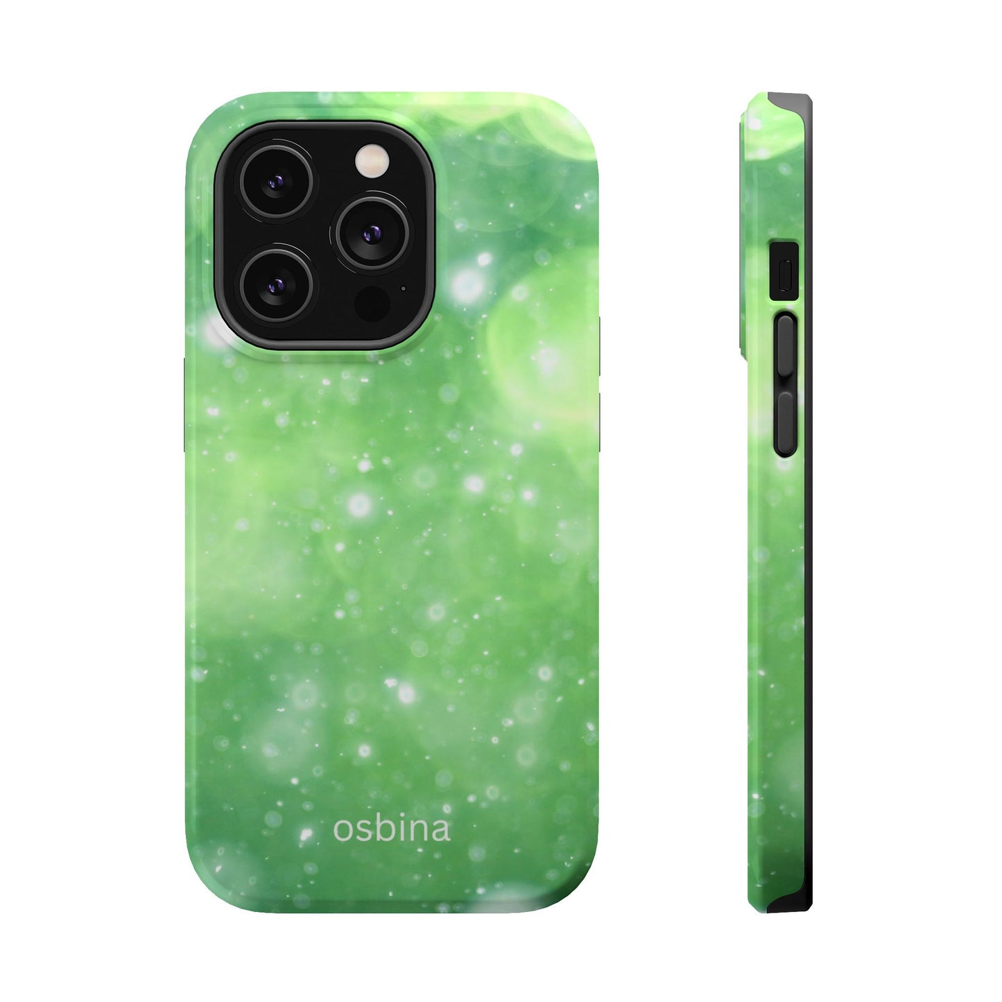 osbina | MagSafe compatible for iPhone | Verdant Bubbles Phone Case | Color Edit Collection
