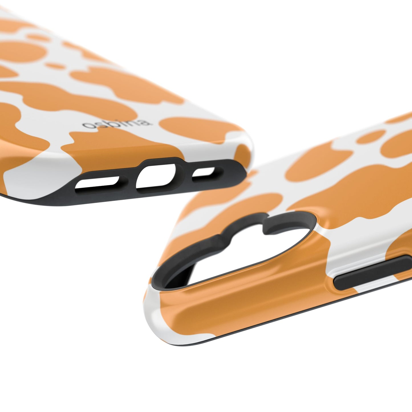 osbina | MagSafe Compatible for iPhone | Holy Cow, It’s Chic — The Orange Cow Print Case | The Season Collective
