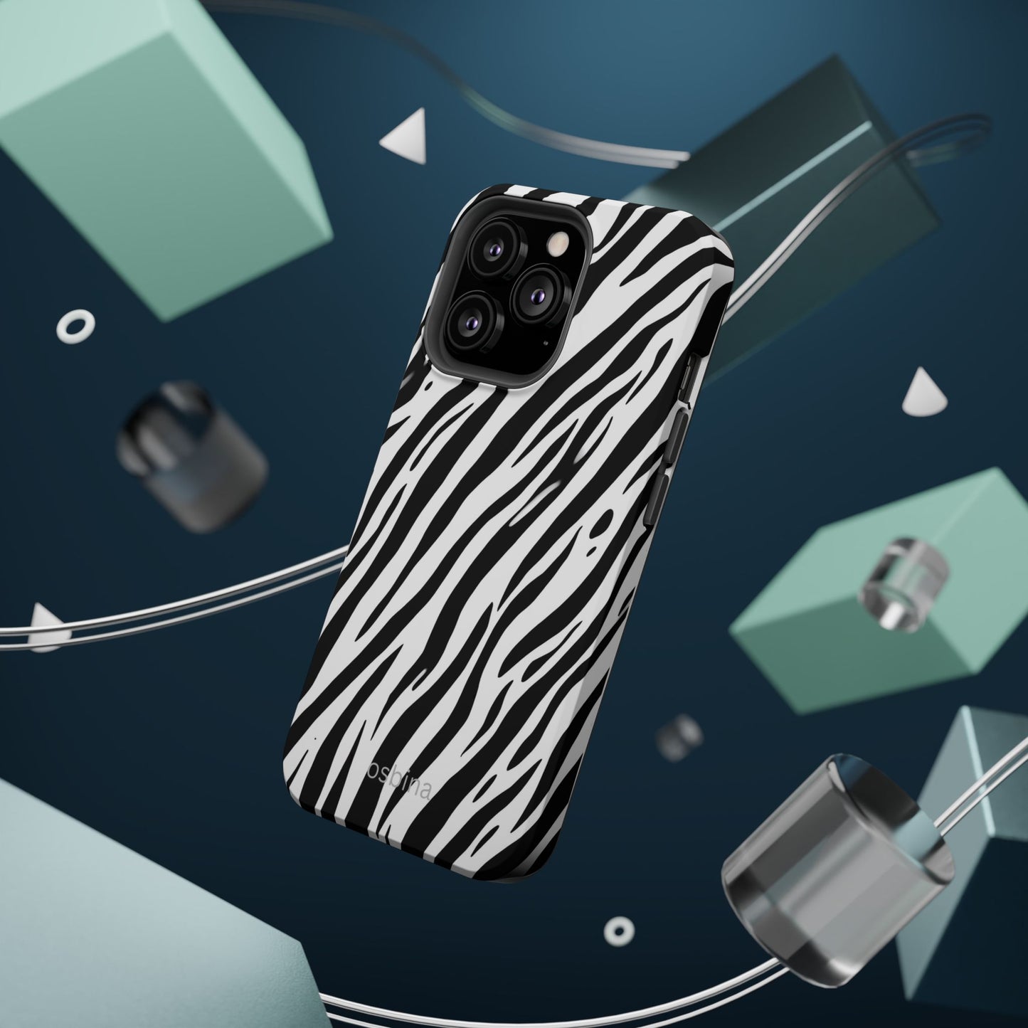 osbina | MagSafe Compatible for iPhone | The Bengal Bold Stripe Case in White + Black | The Season Collective