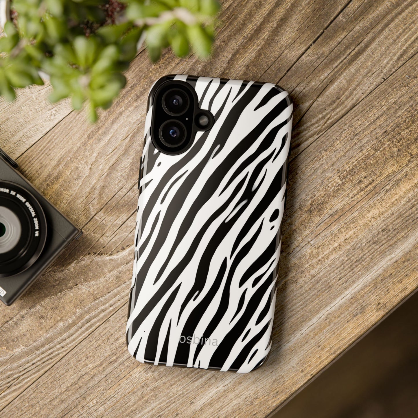osbina | The Bengal Bold Stripe Case in White + Black | The Season Collective