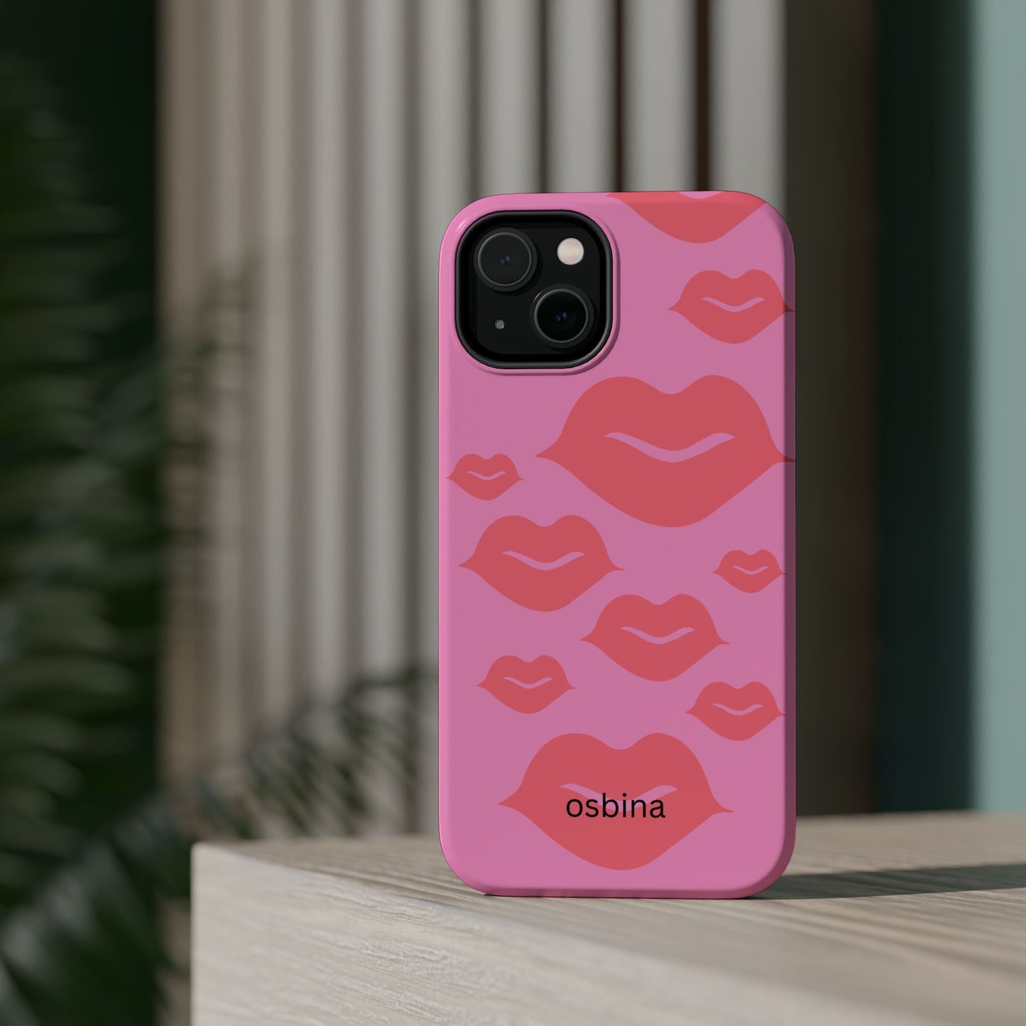 osbina | MagSafe compatible for iPhone | Besos Hot Lips Phone Case | Modern Muse Collection