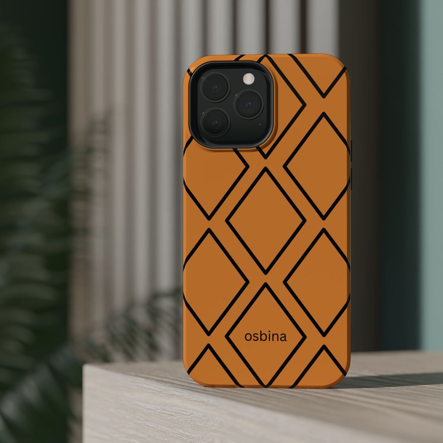 osbina | MagSafe Compatible for iPhone | Diamonds Are Your Phone’s Best Friend — The Orange + Black Diamond Case | The Season Collective