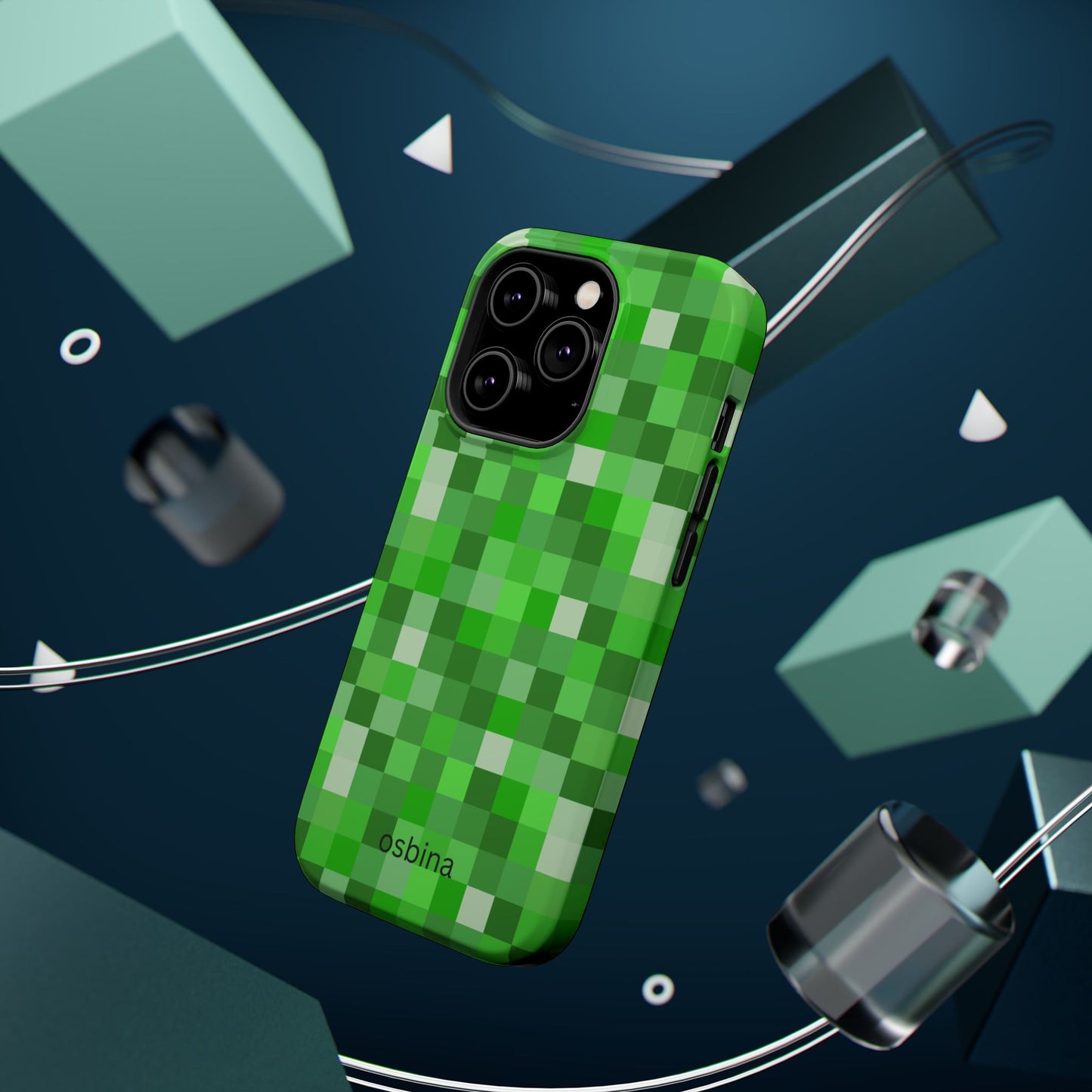 osbina | MagSafe compatible for iPhone | Mosaic Viridis Phone Case | Color Edit Collection