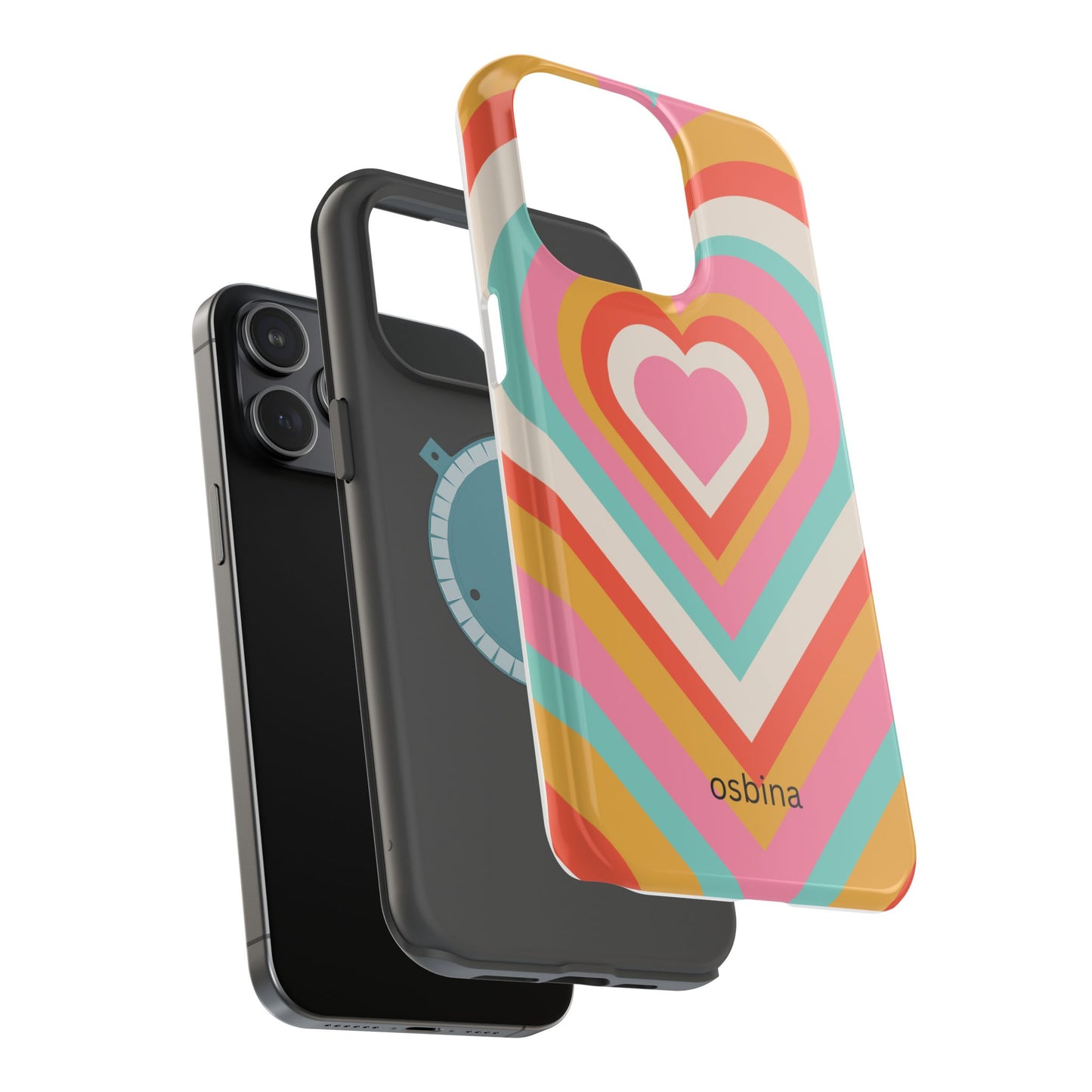 osbina | MagSafe compatible for iPhone | Heart Nouveau Phone Case | Modern Muse Collection