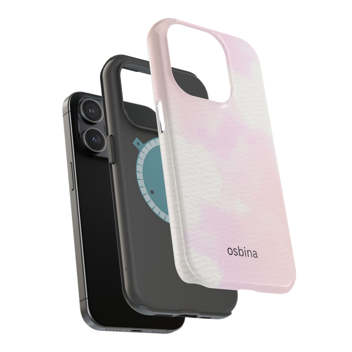 osbina | MagSafe compatible for iPhone | Pink Cotton Cloud Phone Case | Modern Muse Collection