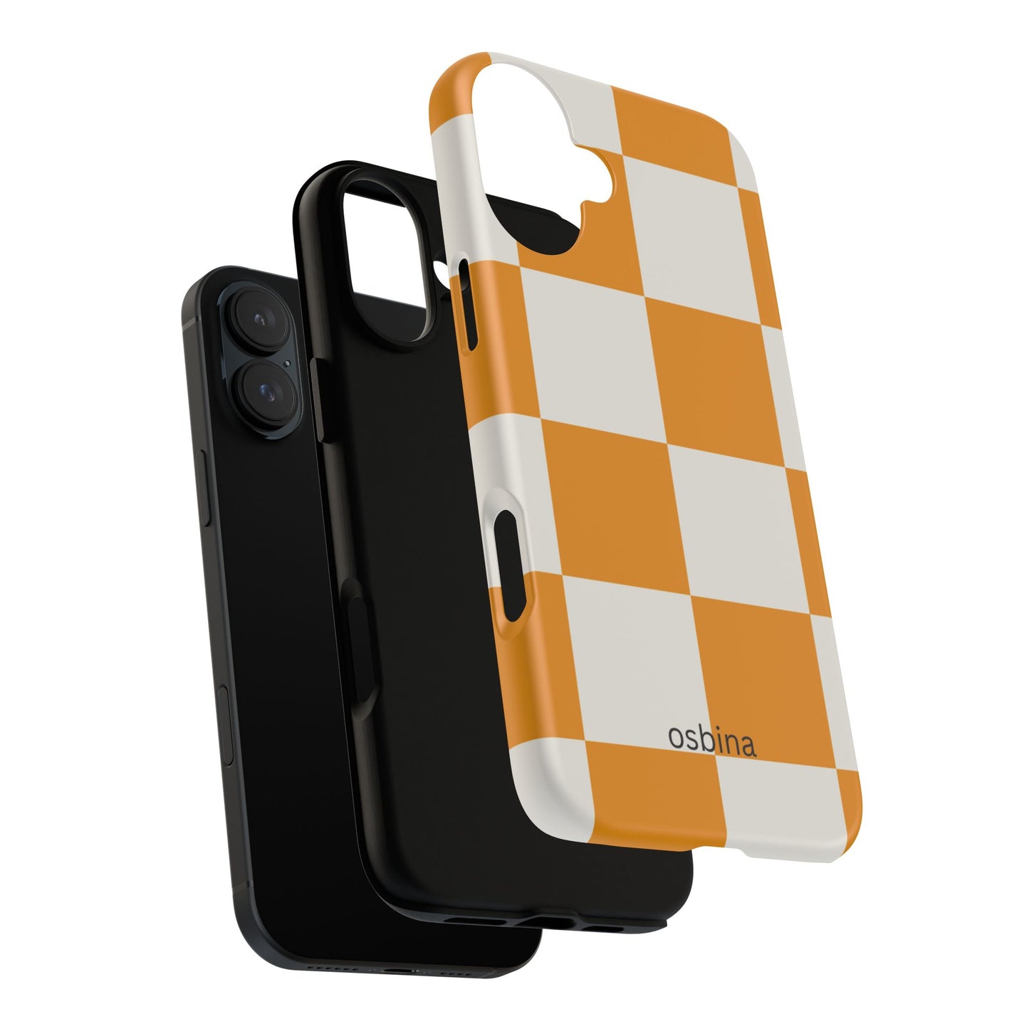 osbina | Check You Out — The Orange + White Check Case | The Season Collective