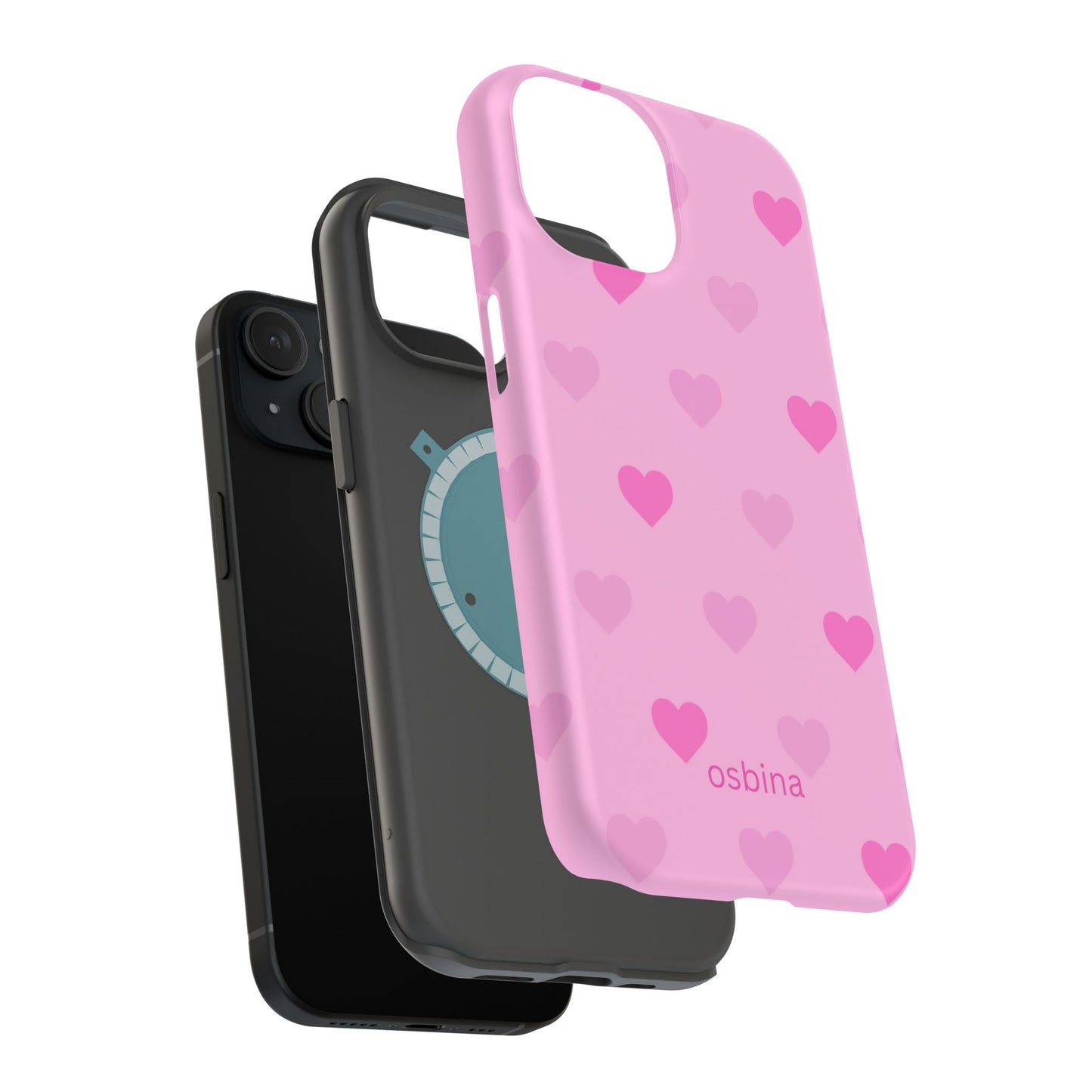 osbina | MagSafe compatible for iPhone | The Blushing Hearts Case | YAYOU Collection Supporting Shine Like Sable