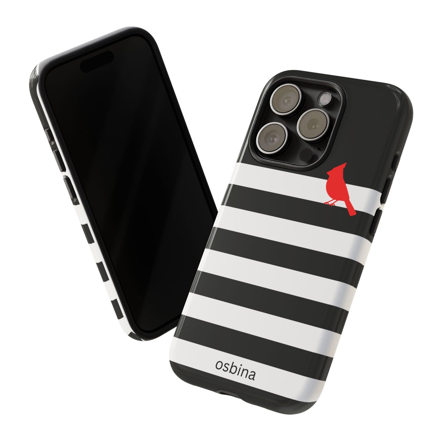 osbina | Redbird Edition Thinking of You Phone Case Black & White Stripe | Inspired By Collection