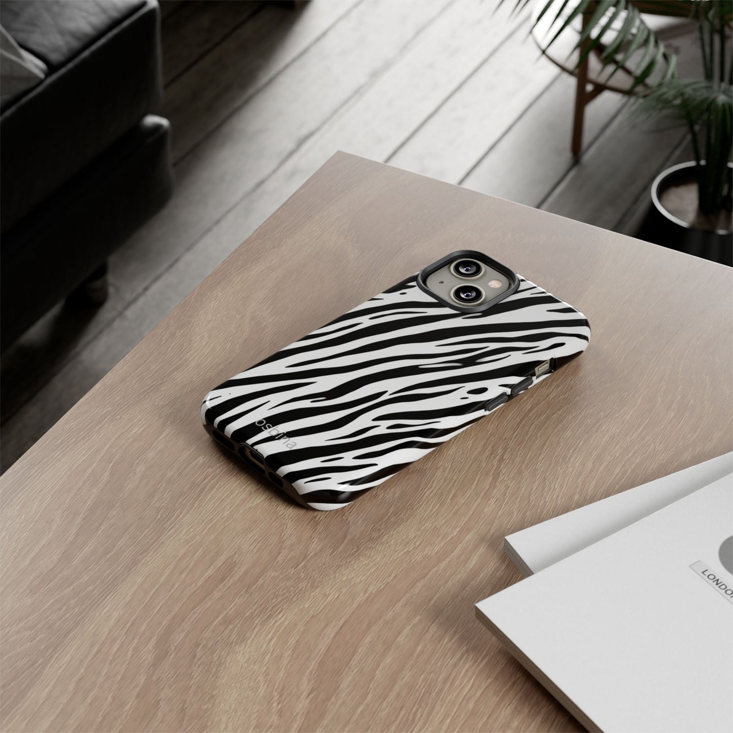 osbina | The Bengal Bold Stripe Case in White + Black | The Season Collective