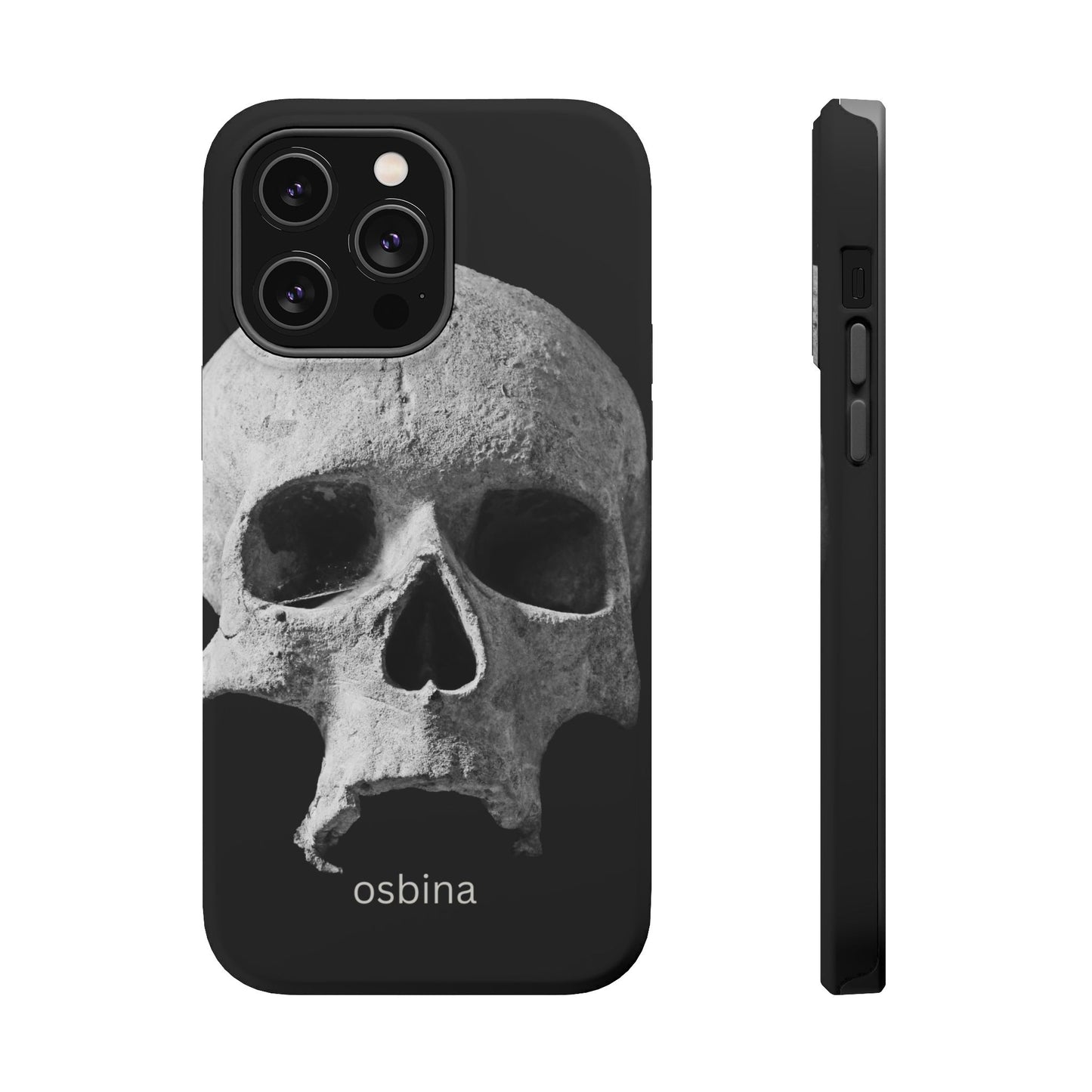 osbina | MagSafe compatible for iPhone | White Skull Phone Case | Season Collective Collection