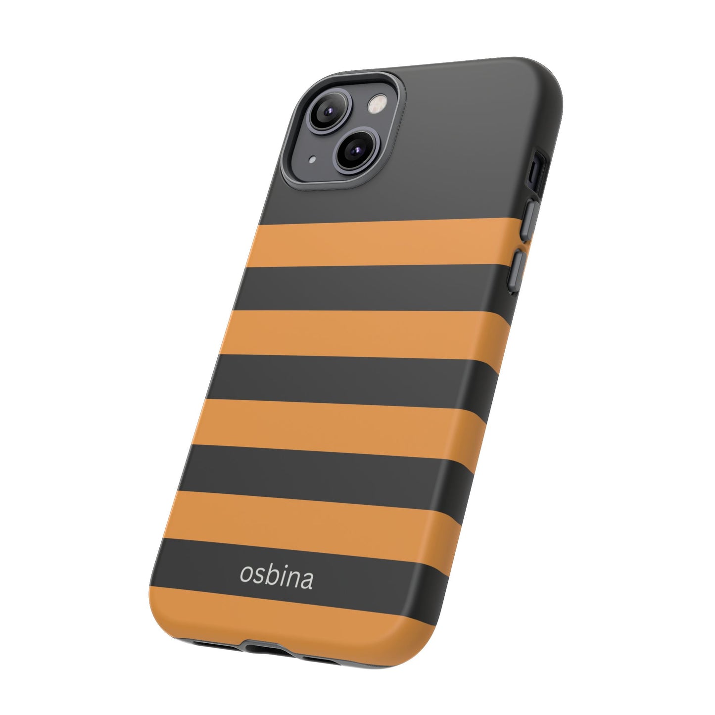 osbina | The Horizon Stripe Case in Black + Orange | The Season Collective