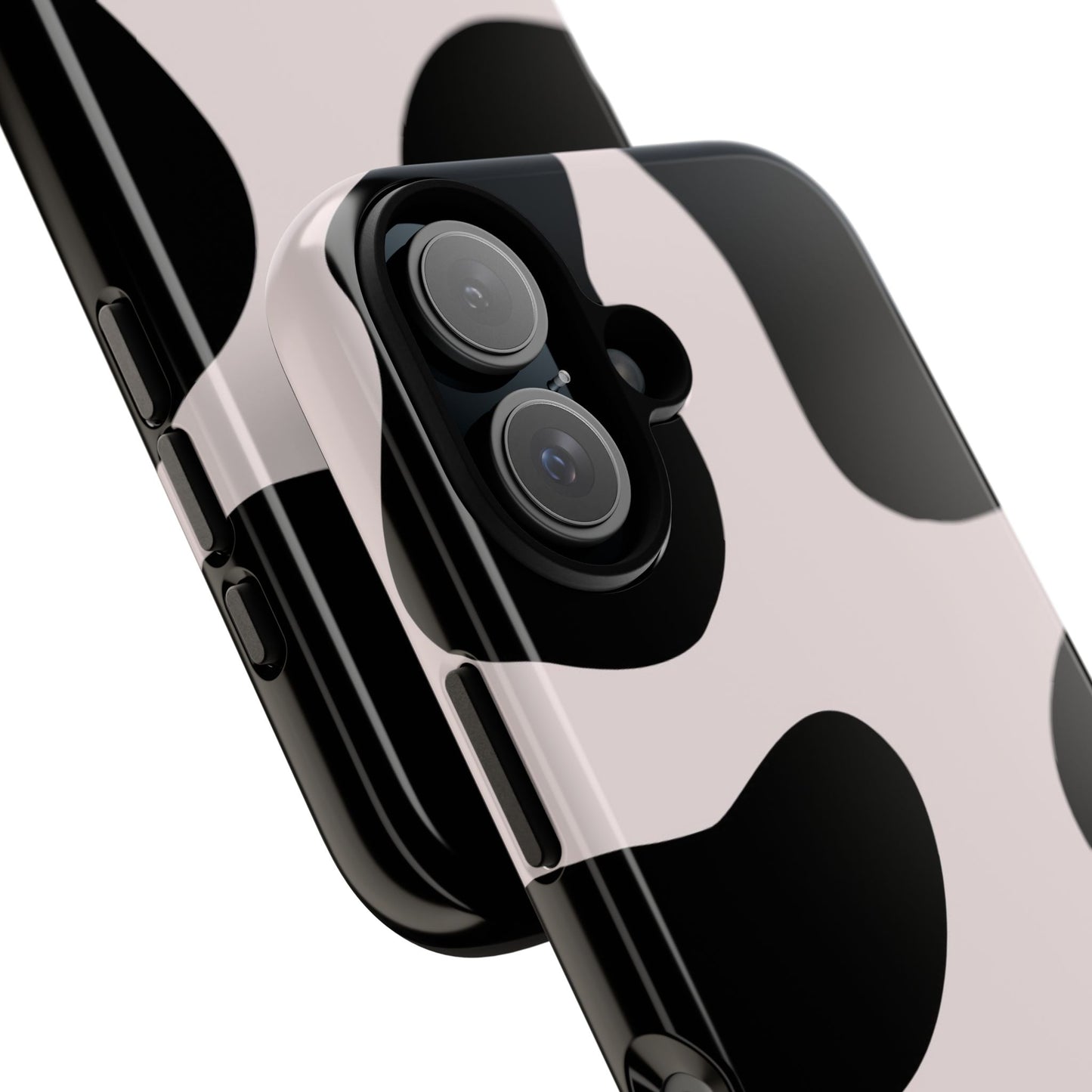 osbina | Prairie Chic Pink & Black Cow Print Phone Case | Modern Muse Collection