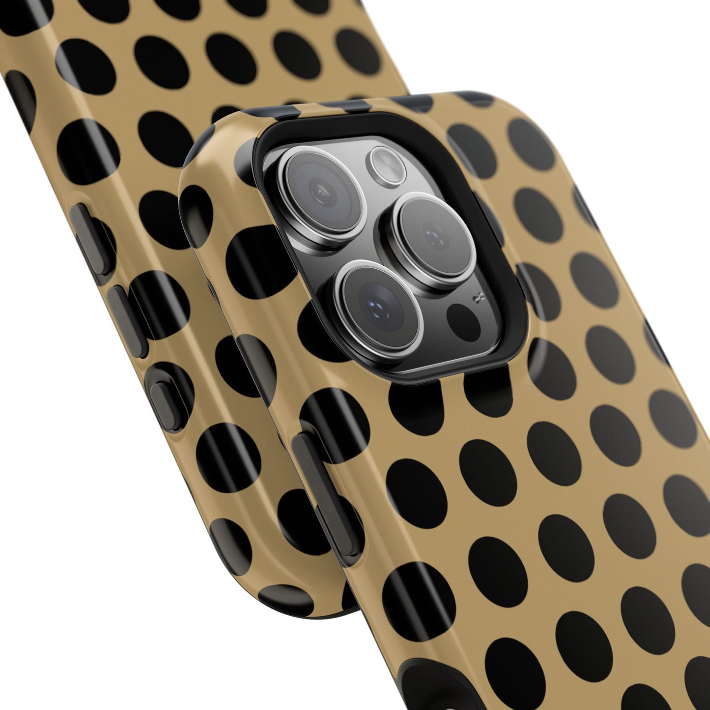 osbina | MagSafe compatible for iPhone | Camel Noir Dots Phone Case | Modern Muse Collection