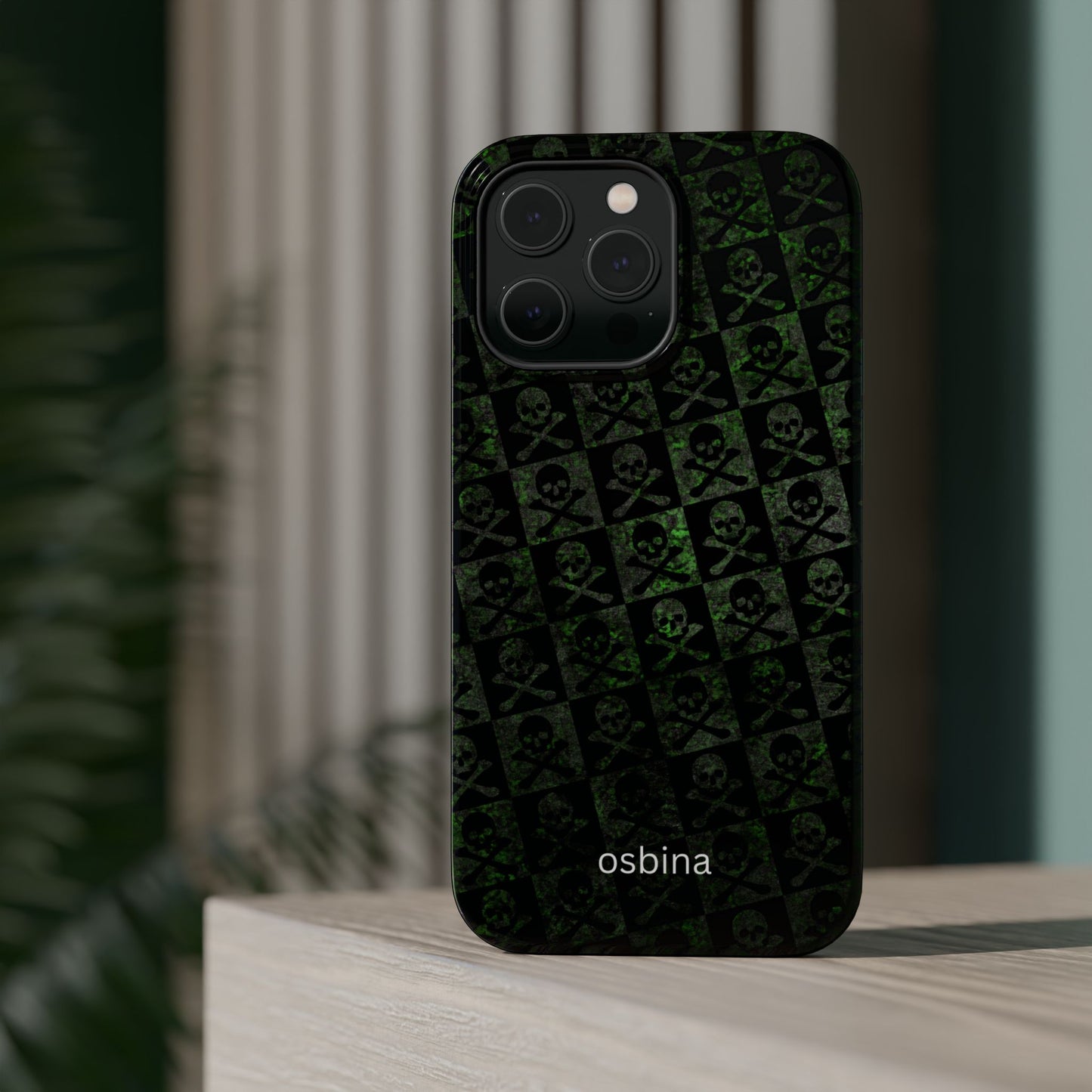 osbina | MagSafe compatible for iPhone | Skull & Crossbones Phone Case | Season Collective Collection