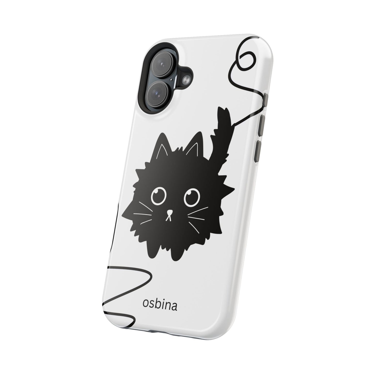 osbina | MagSafe compatible for iPhone | Midnight Couture Cat Phone Case | Season Collective Collection