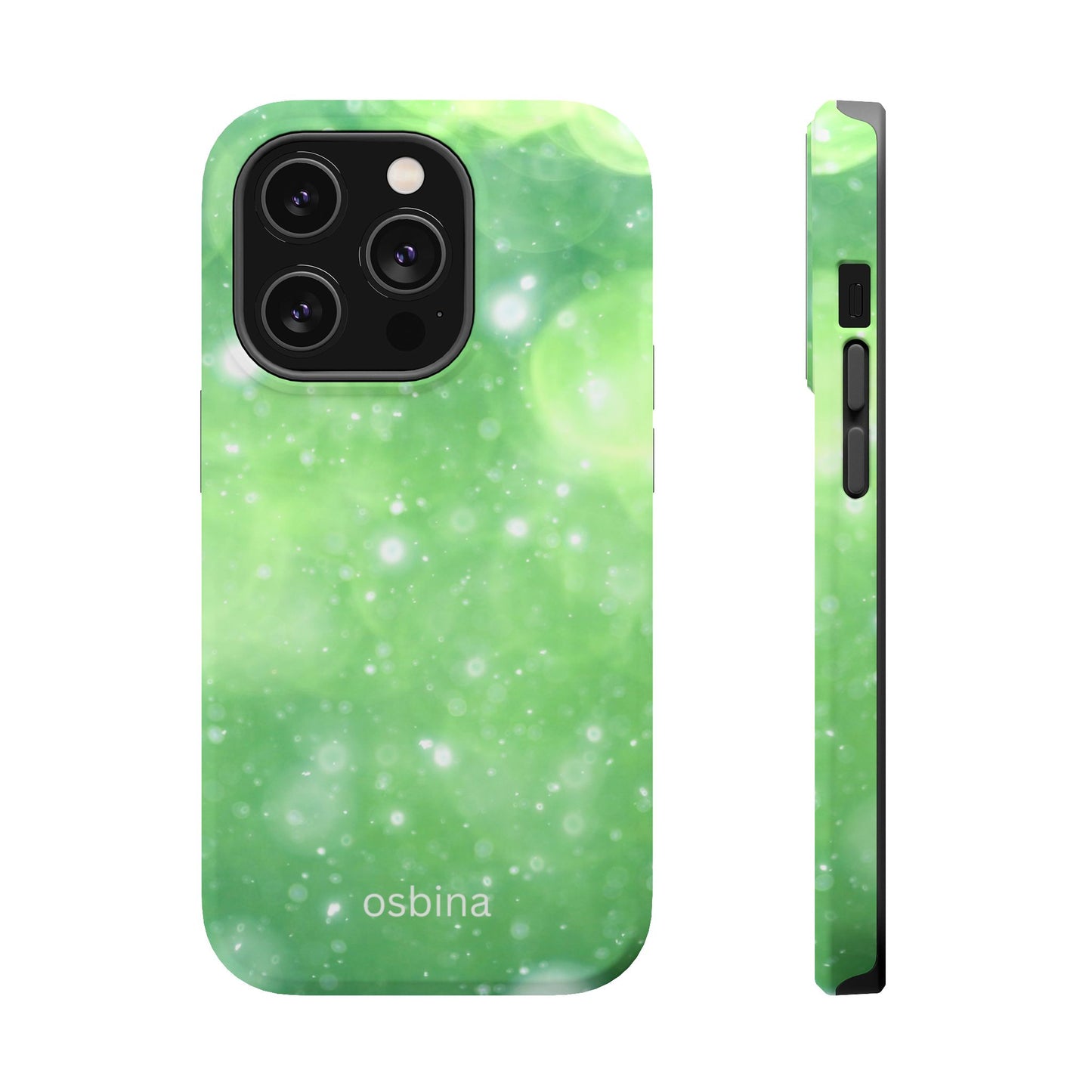 osbina | MagSafe compatible for iPhone | Verdant Bubbles Phone Case | Color Edit Collection