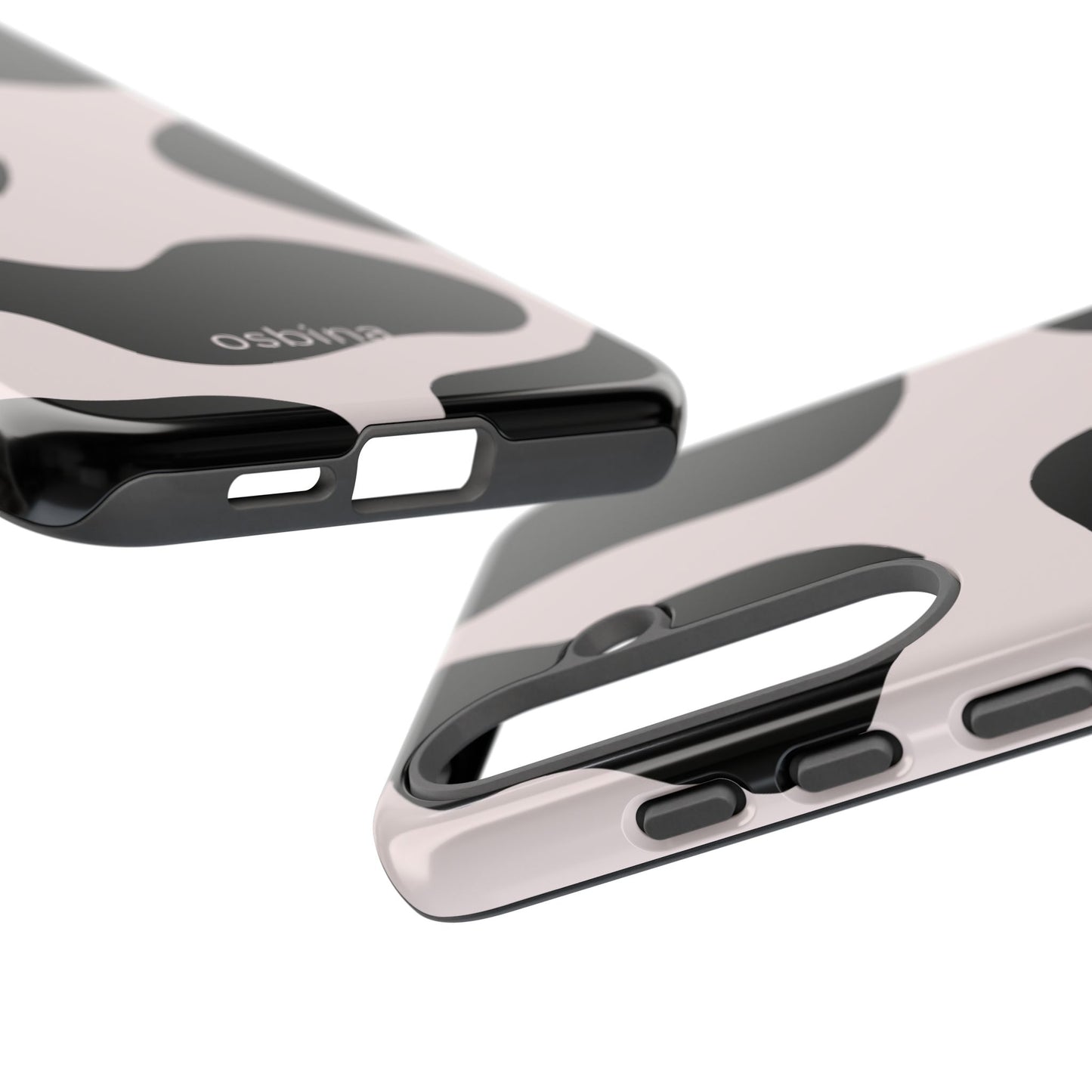 osbina | Prairie Chic Pink & Black Cow Print Phone Case | Modern Muse Collection