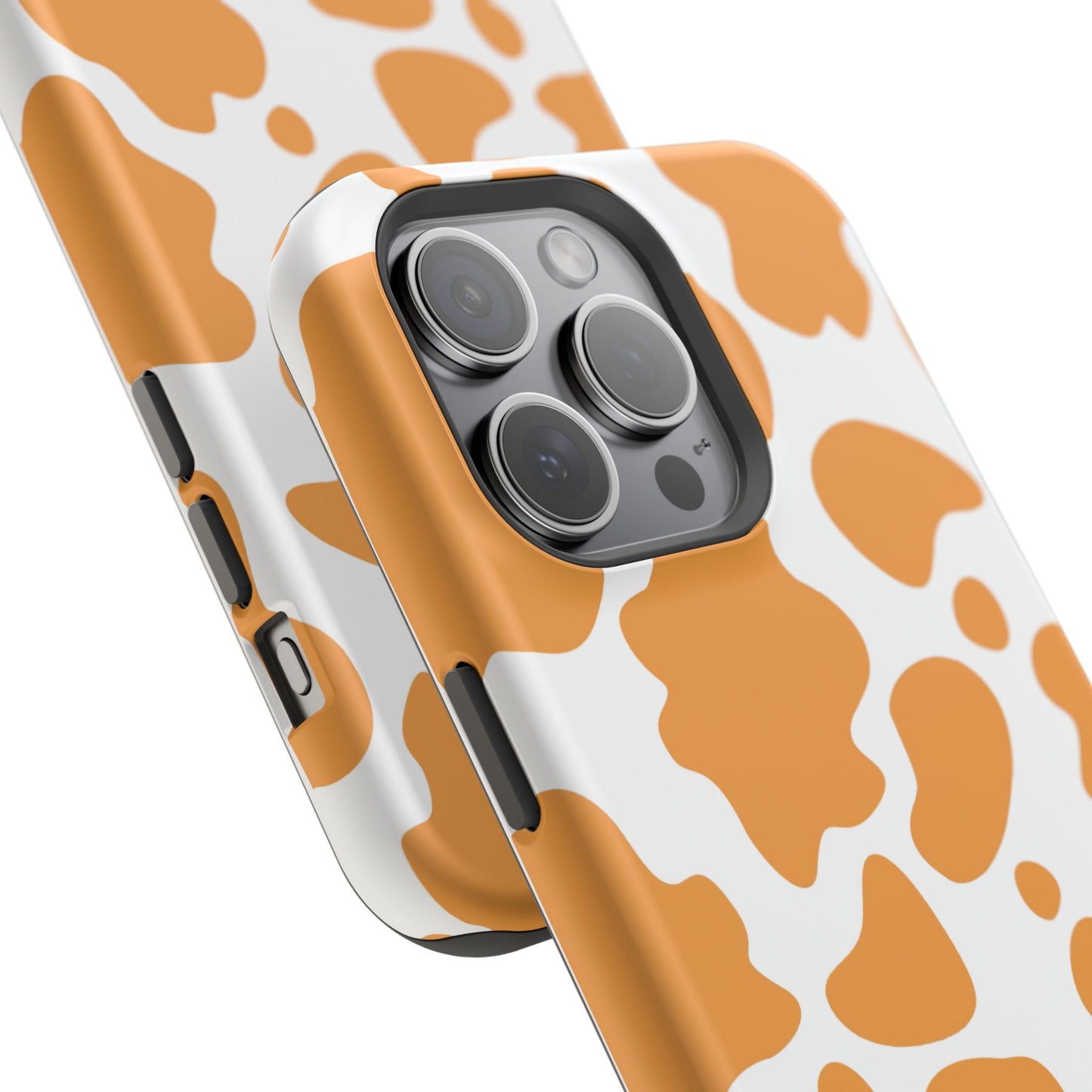 osbina | MagSafe Compatible for iPhone | Holy Cow, It’s Chic — The Orange Cow Print Case | The Season Collective