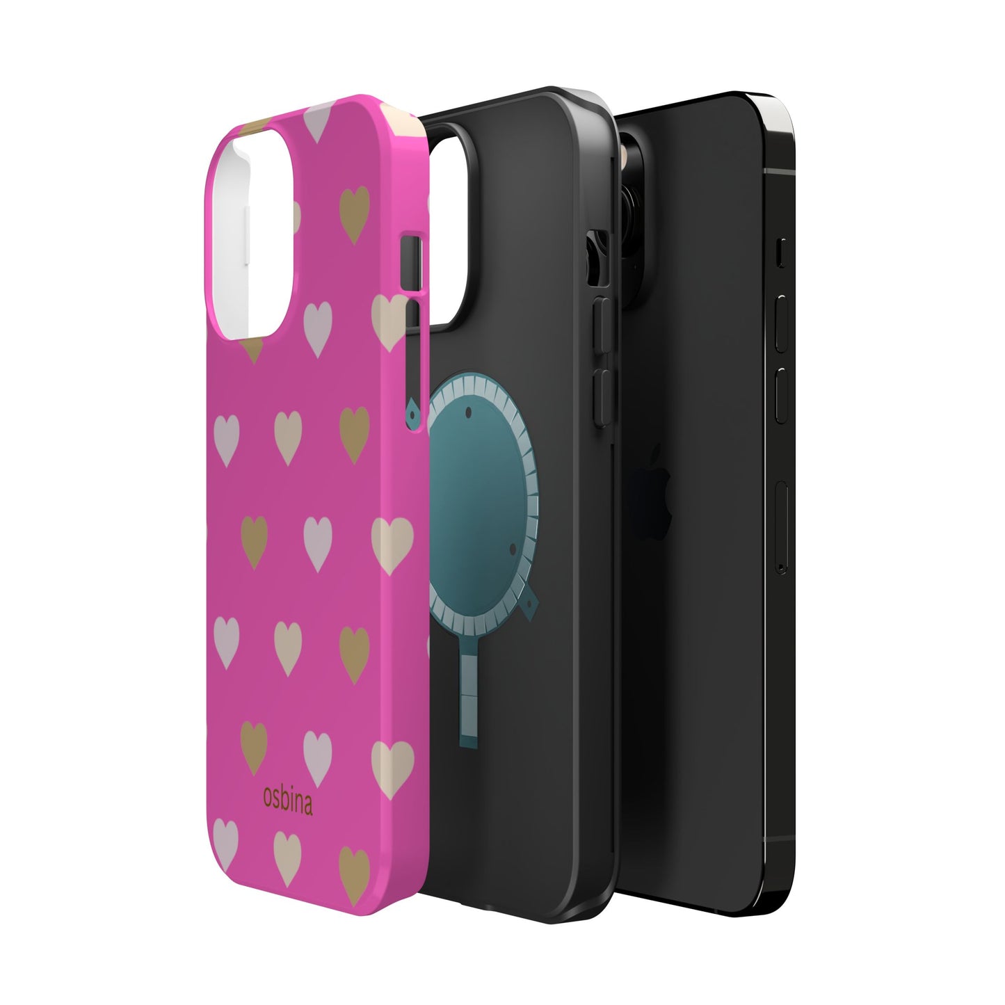 osbina | MagSafe compatible for iPhone | The Golden Hour Hearts Case | YAYOU Collection Supporting Shine Like Sable