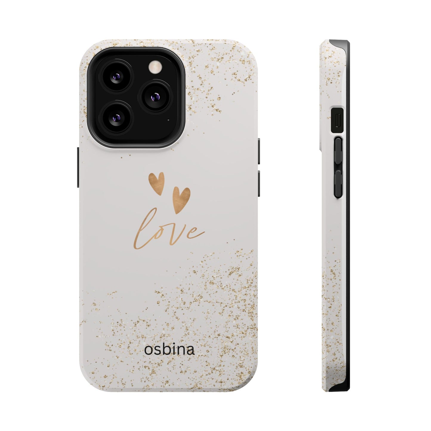 osbina | MagSafe compatible for iPhone | Golden Amour Phone Case | Modern Muse Collection