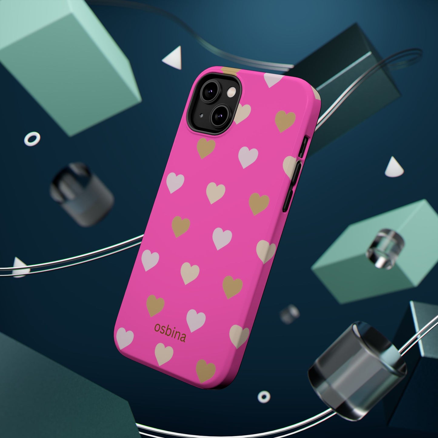 osbina | MagSafe compatible for iPhone | The Golden Hour Hearts Case | YAYOU Collection Supporting Shine Like Sable
