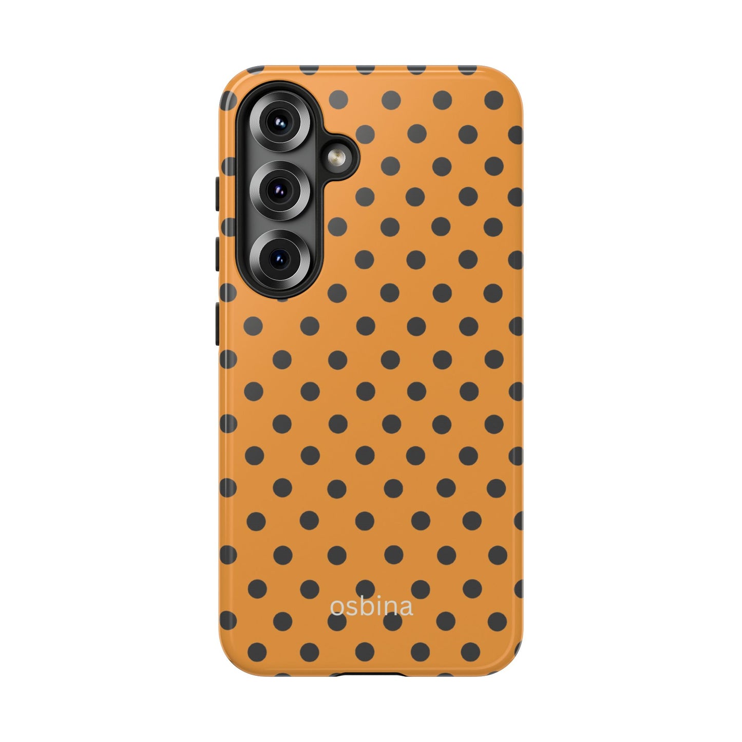 osbina | Spot On Chic — The Orange + Black Polka Dot Case | The Season Collective