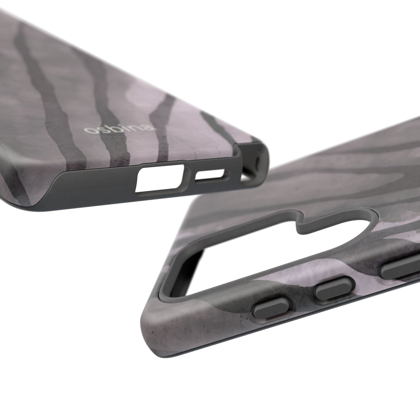 osbina | Stripes on Point — The Muted Gray + Black Tiger Case | The Season Collective