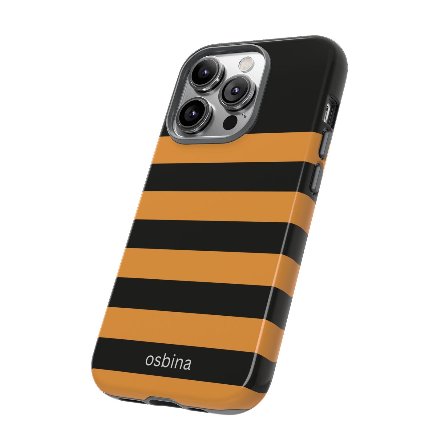 osbina | The Horizon Stripe Case in Black + Orange | The Season Collective