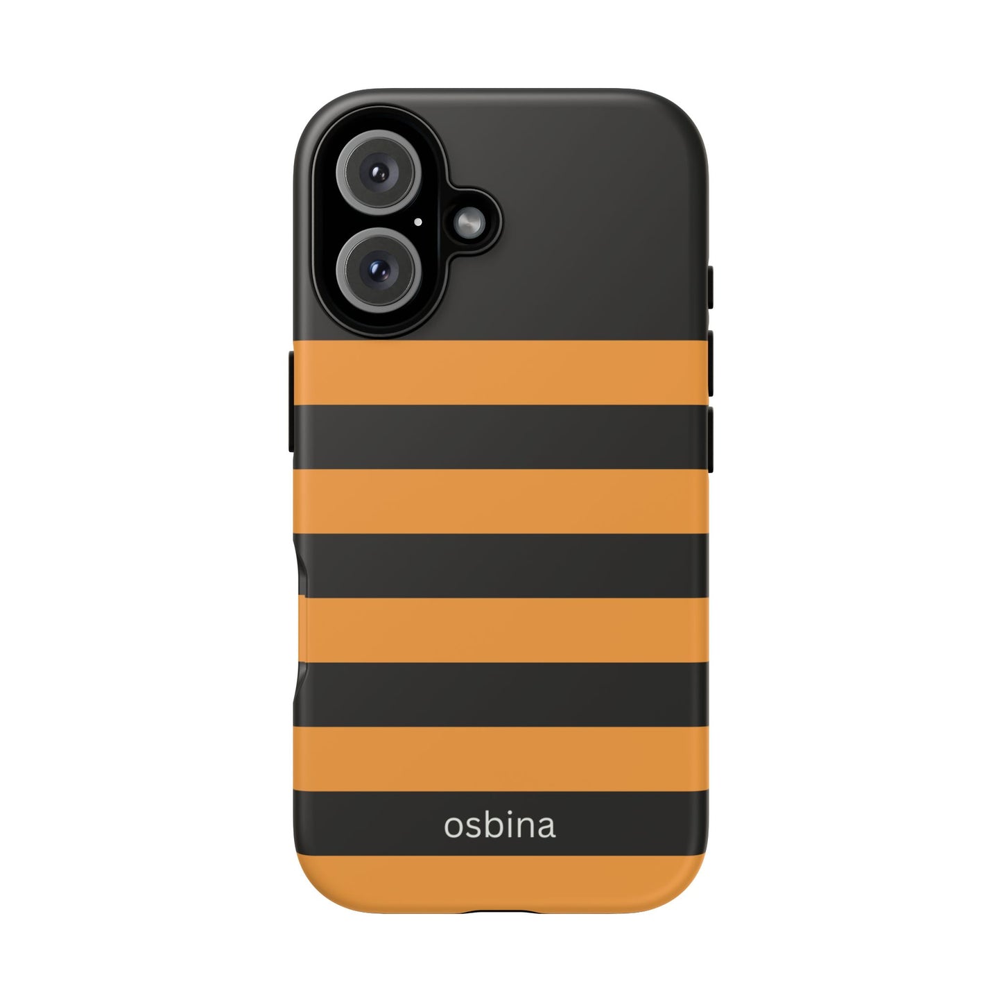 osbina | The Horizon Stripe Case in Black + Orange | The Season Collective