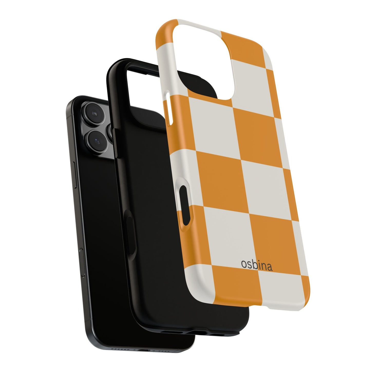 osbina | Check You Out — The Orange + White Check Case | The Season Collective