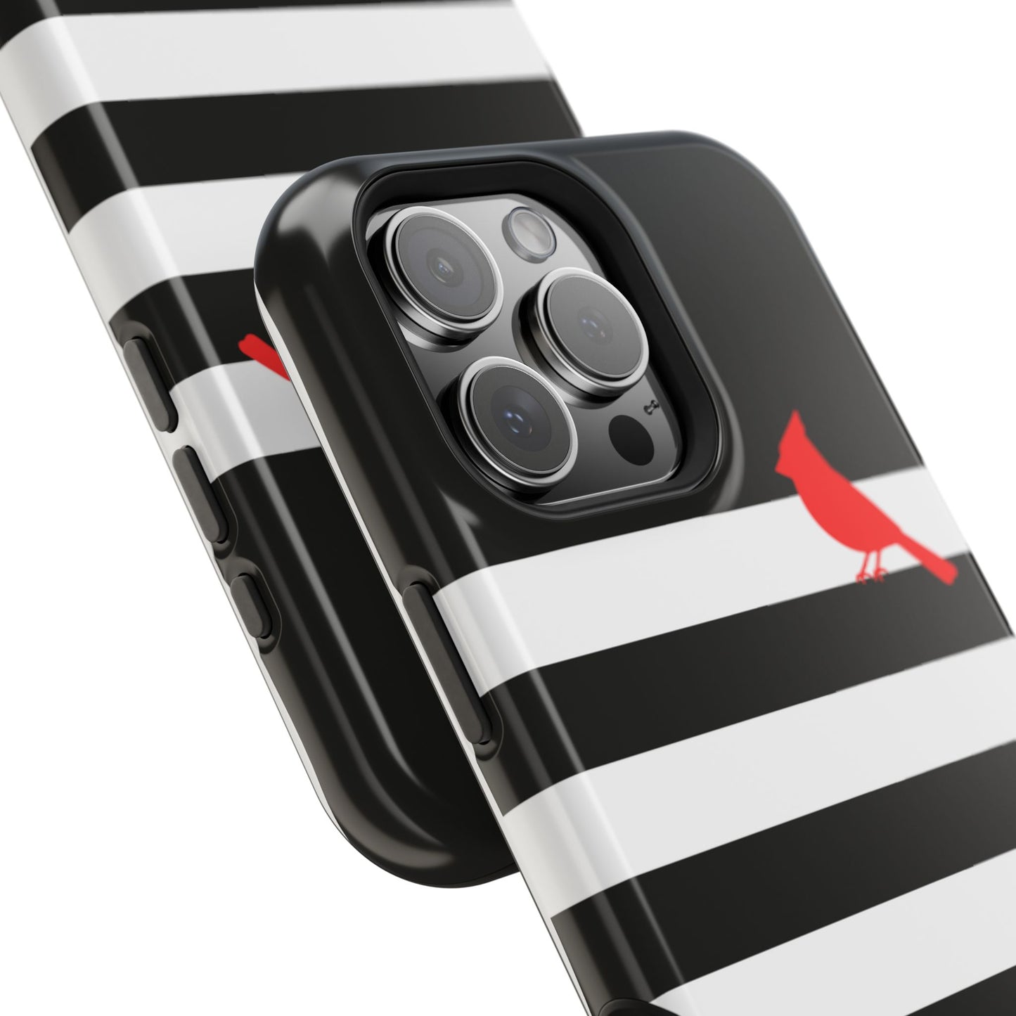 osbina | MagSafe compatible for iPhone | Redbird Edition Thinking of You Phone Case Black & White Stripe | Inspired By Collection
