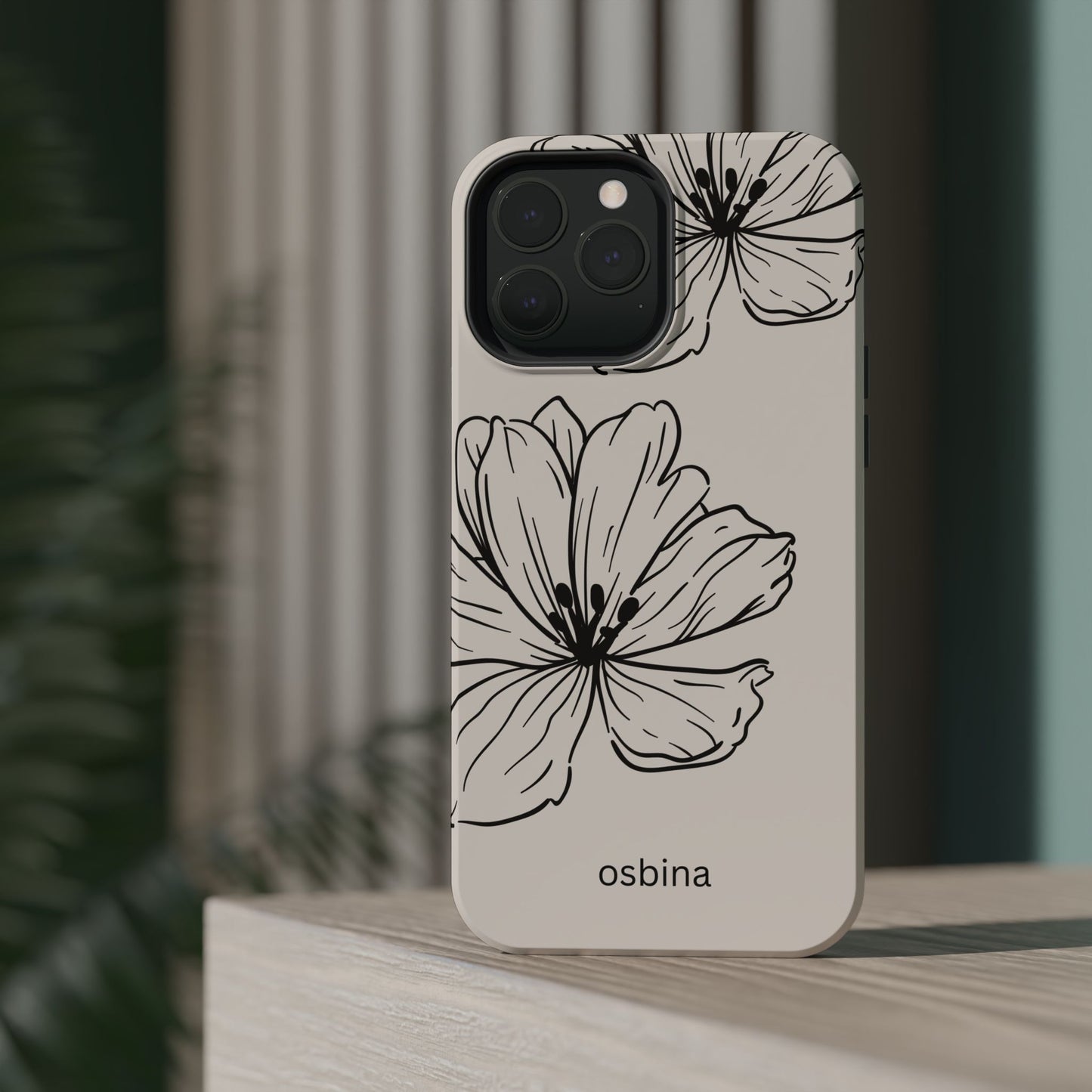 osbina | MagSafe compatible for iPhone | Poppy Whisper Phone Case | Modern Muse Collection