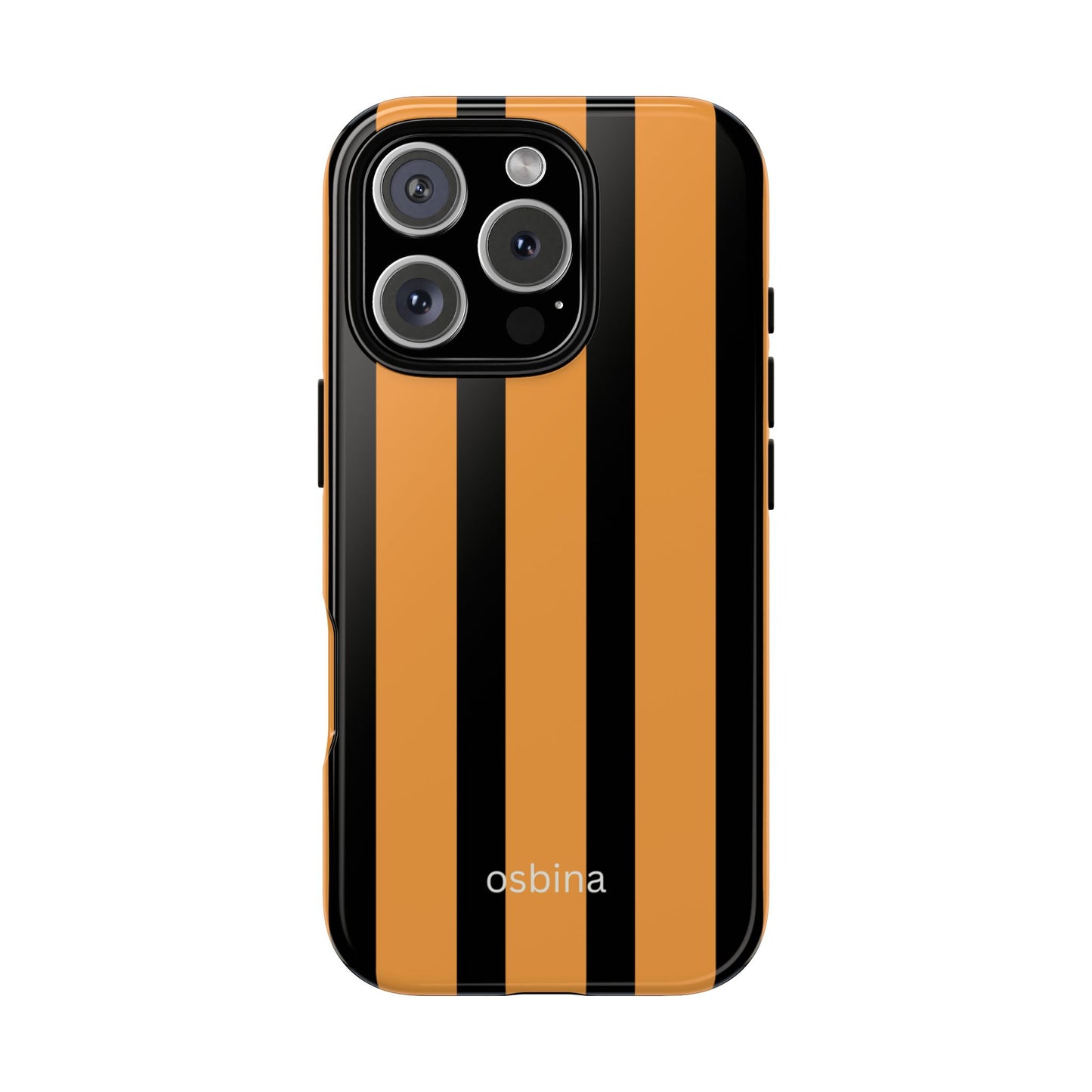 osbina | The Statement Stripe Case in Black + Orange | The Season Collective