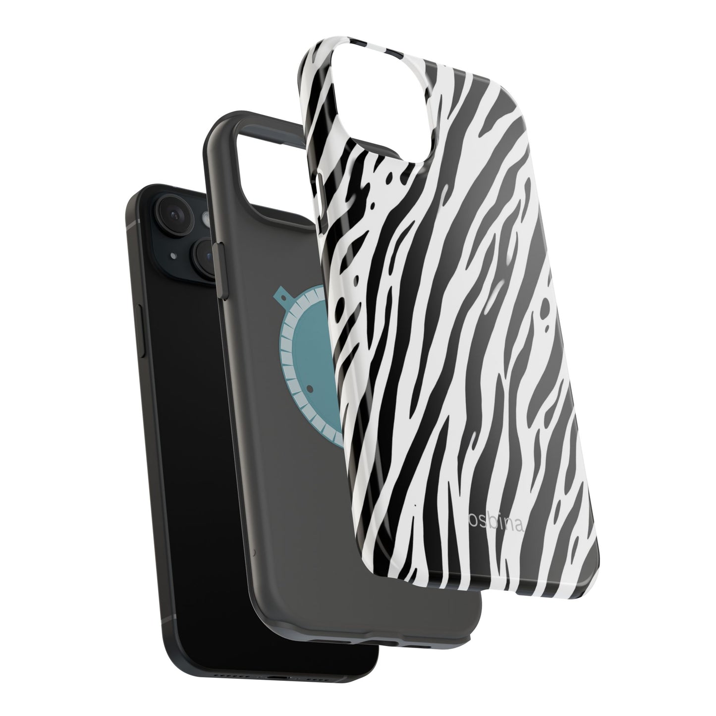osbina | MagSafe Compatible for iPhone | The Bengal Bold Stripe Case in White + Black | The Season Collective