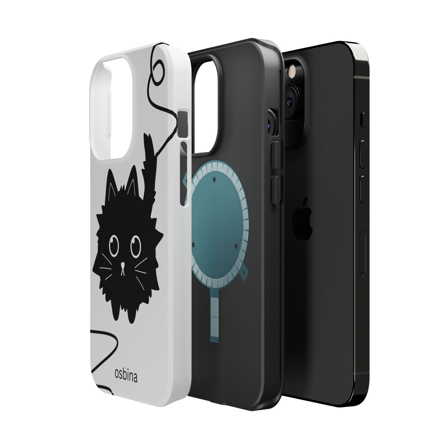 osbina | MagSafe compatible for iPhone | Midnight Couture Cat Phone Case | Season Collective Collection