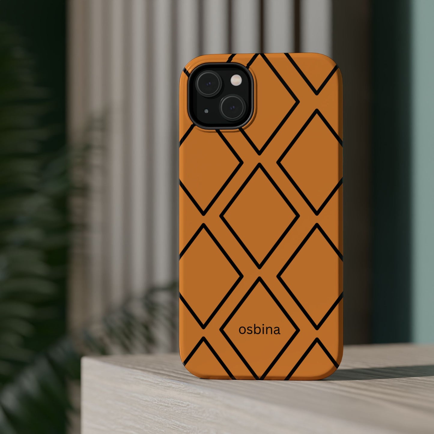 osbina | MagSafe Compatible for iPhone | Diamonds Are Your Phone’s Best Friend — The Orange + Black Diamond Case | The Season Collective