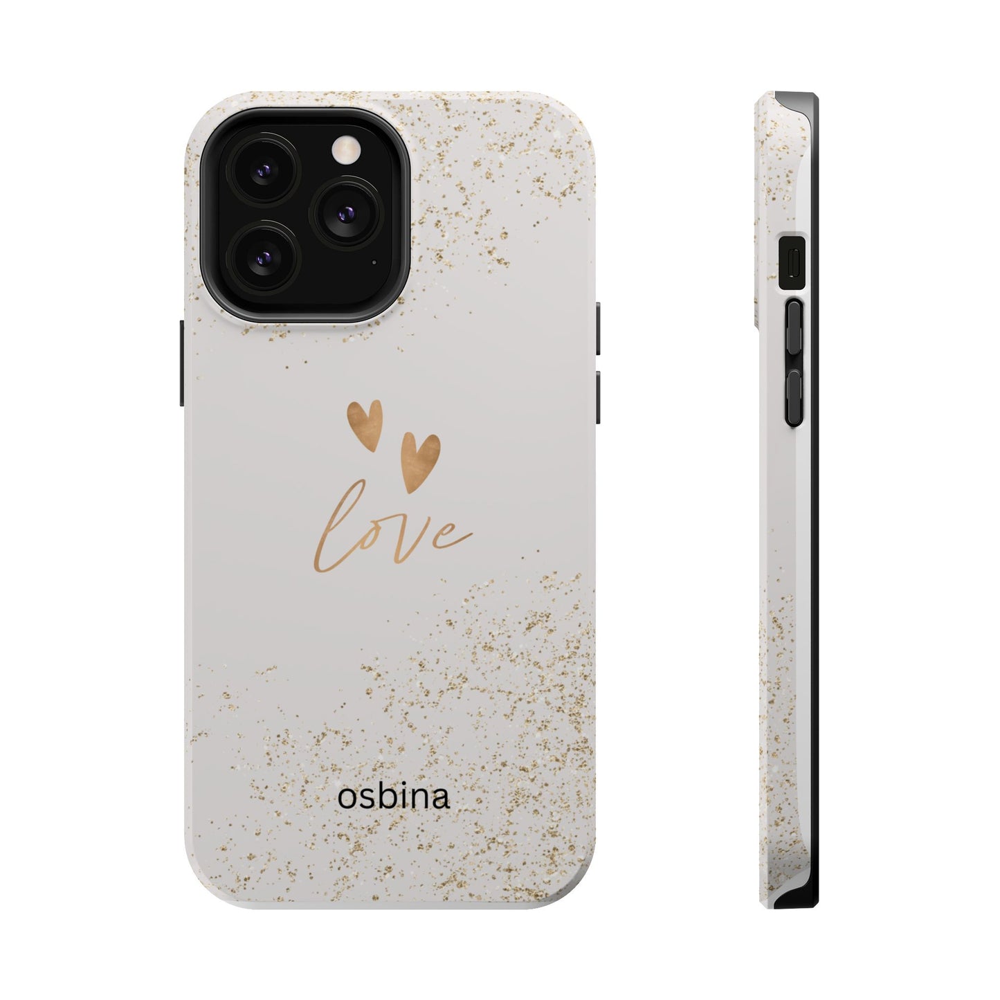 osbina | MagSafe compatible for iPhone | Golden Amour Phone Case | Modern Muse Collection
