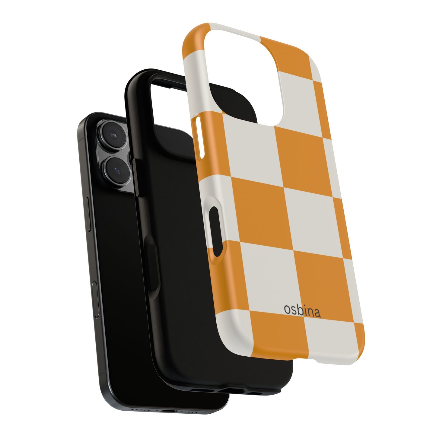 osbina | Check You Out — The Orange + White Check Case | The Season Collective