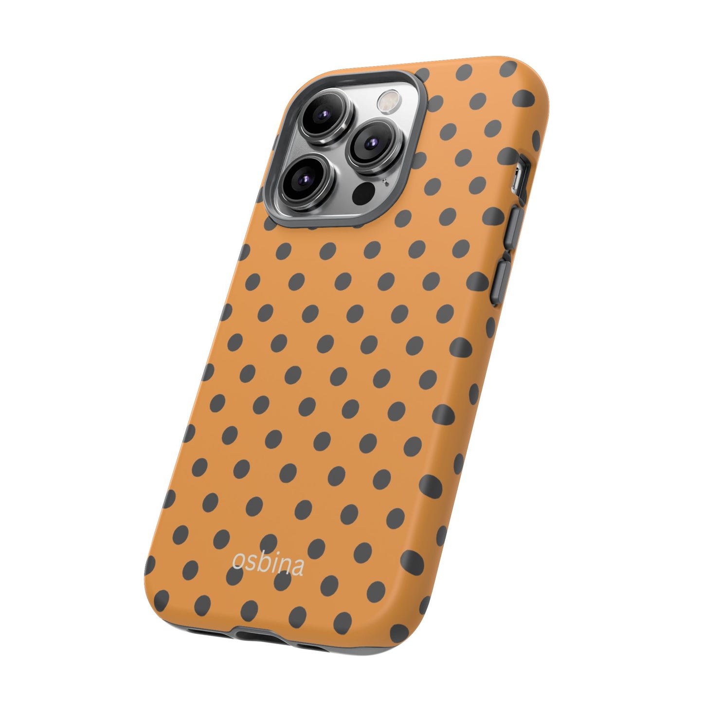 osbina | Spot On Chic — The Orange + Black Polka Dot Case | The Season Collective