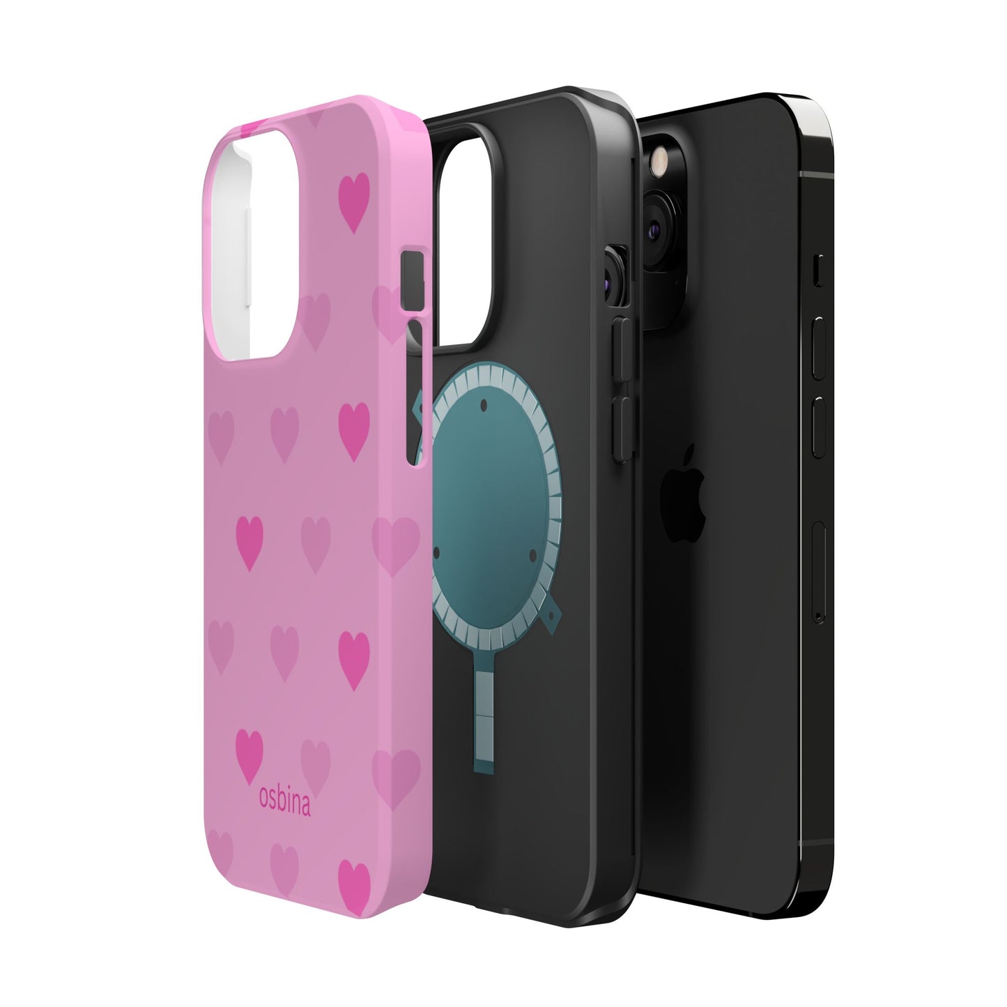 osbina | MagSafe compatible for iPhone | The Blushing Hearts Case | YAYOU Collection Supporting Shine Like Sable