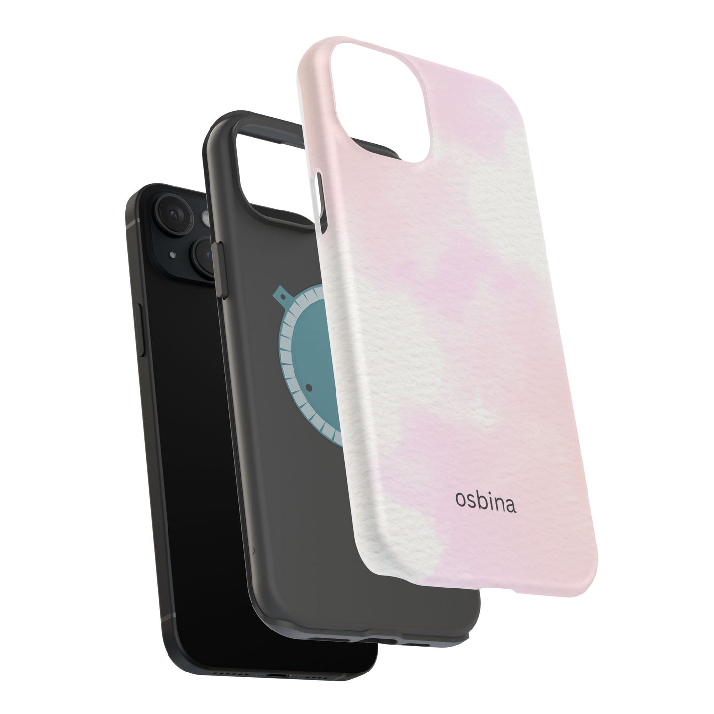 osbina | MagSafe compatible for iPhone | Pink Cotton Cloud Phone Case | Modern Muse Collection
