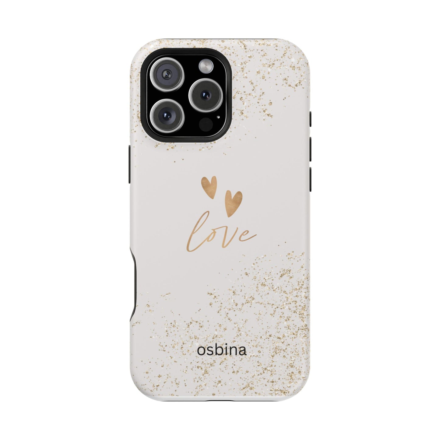 osbina | MagSafe compatible for iPhone | Golden Amour Phone Case | Modern Muse Collection
