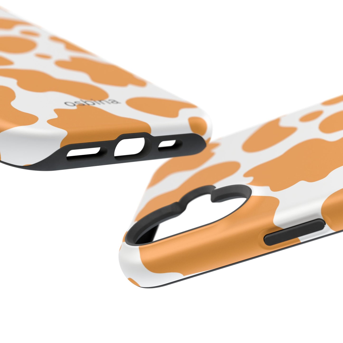osbina | MagSafe Compatible for iPhone | Holy Cow, It’s Chic — The Orange Cow Print Case | The Season Collective