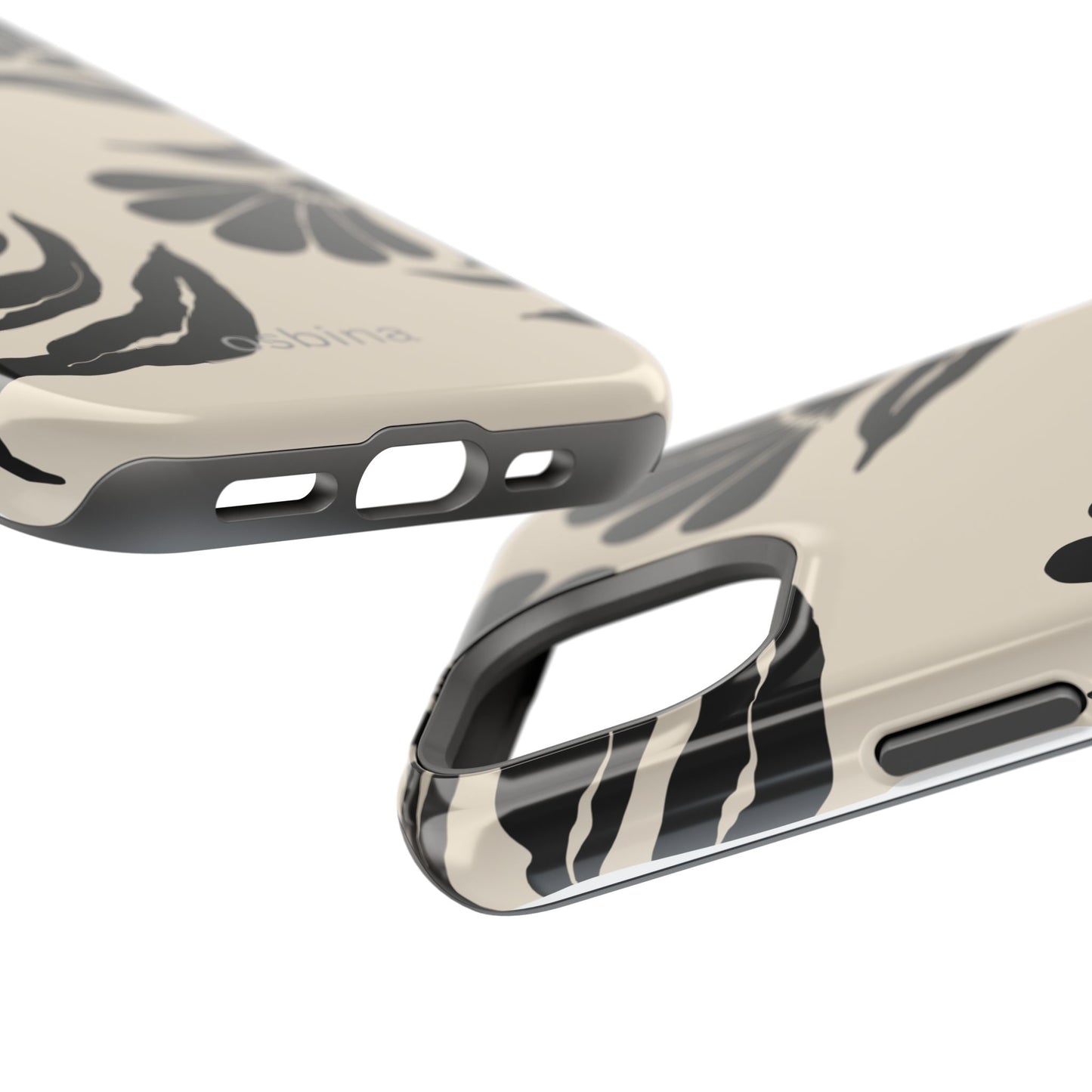 osbina | MagSafe compatible for iPhone | Obsidian Bloom Flower Phone Case | Modern Muse Collection