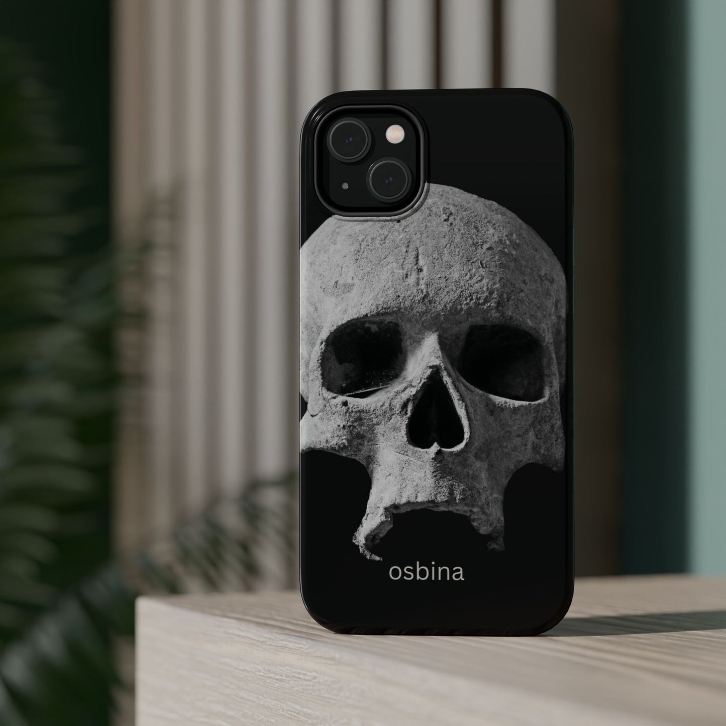osbina | MagSafe compatible for iPhone | White Skull Phone Case | Season Collective Collection