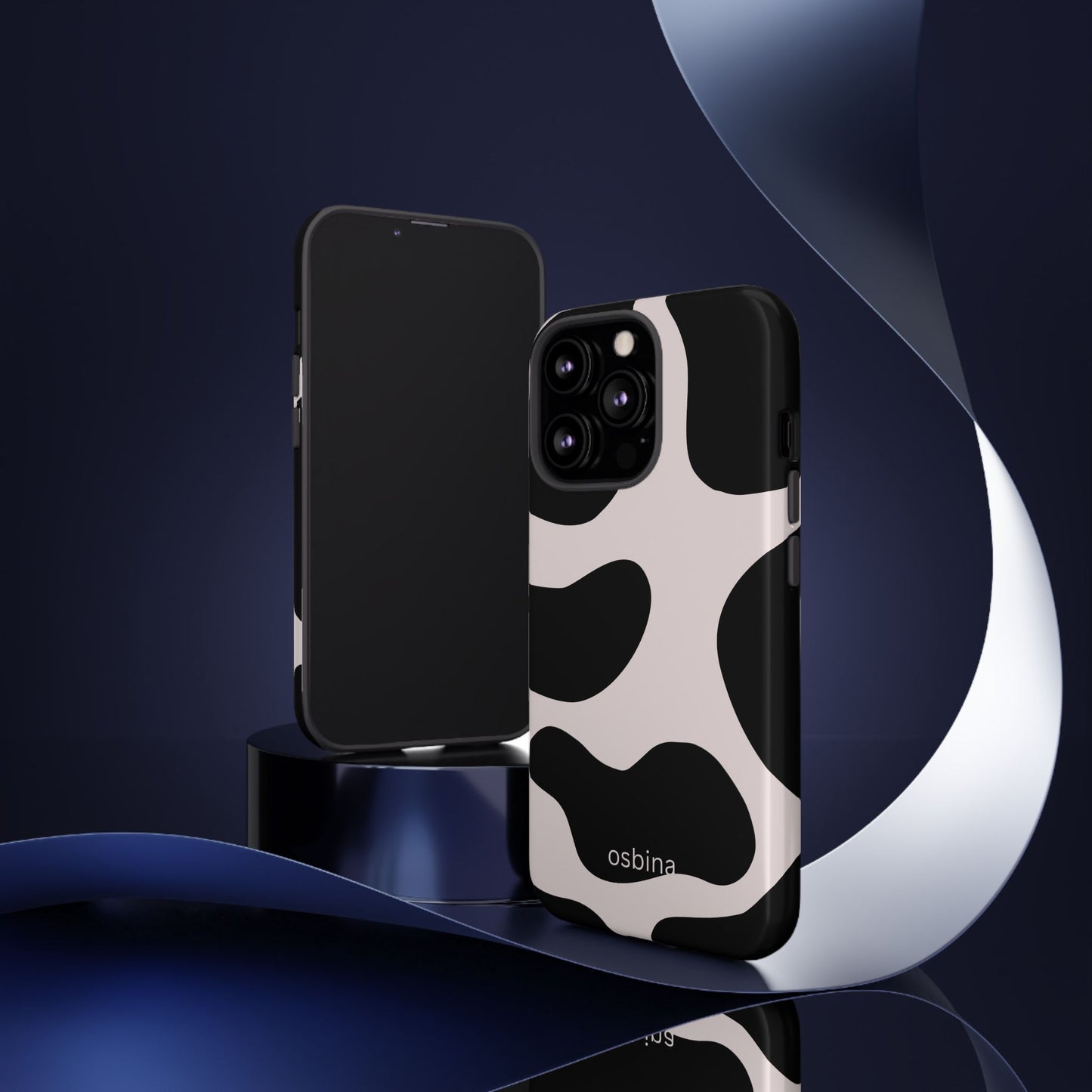 osbina | Prairie Chic Pink & Black Cow Print Phone Case | Modern Muse Collection