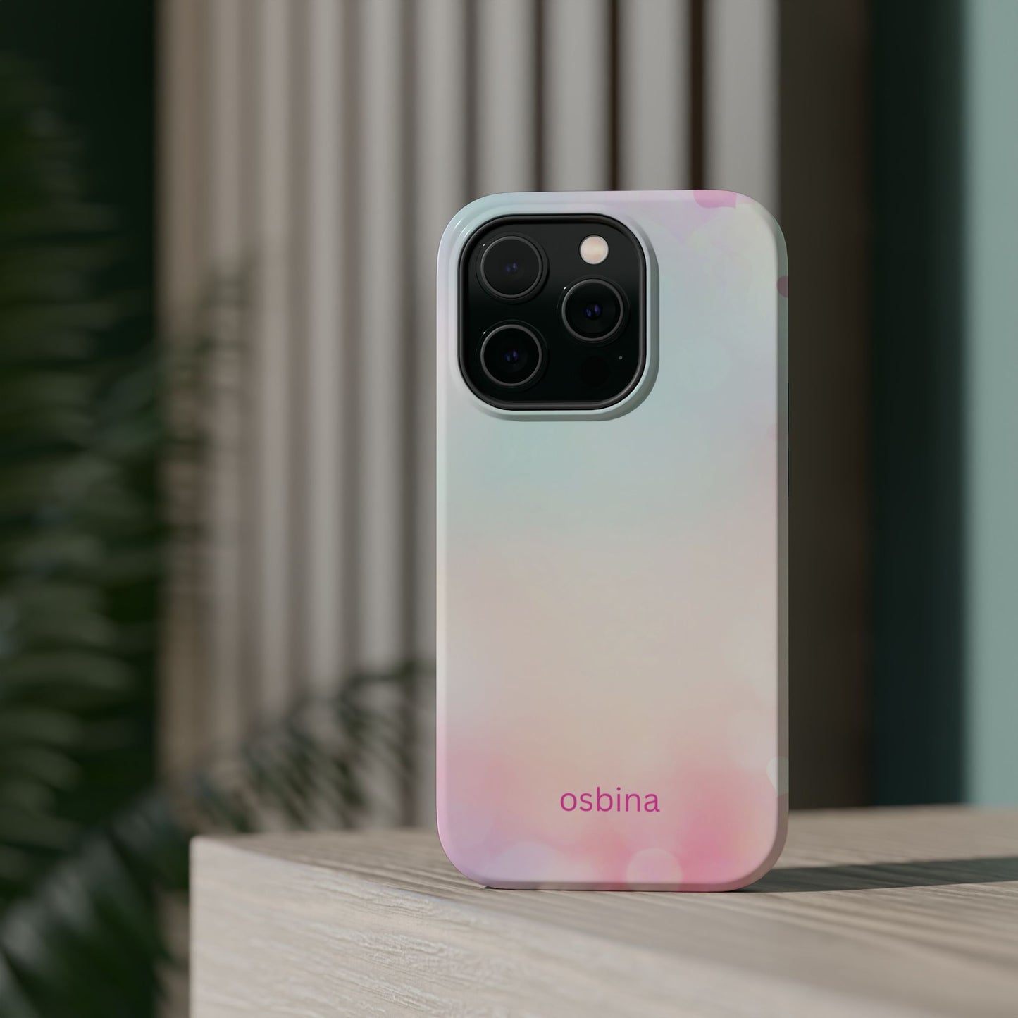 osbina | MagSafe compatible for iPhone | The Cotton Candy Hearts Case | YAYOU Collection Supporting Shine Like Sable