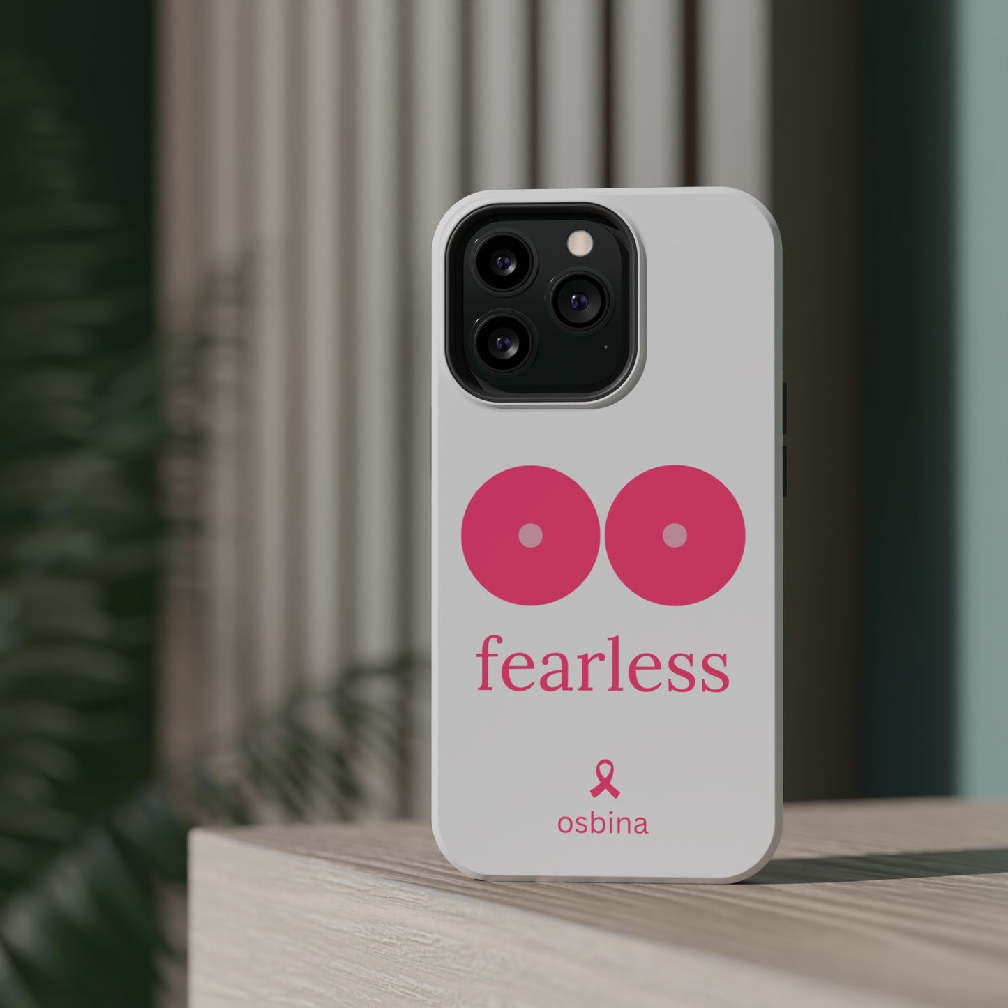 osbina | MagSafe compatible for iPhone | Limited Edition The Fearless Tatas Case in Light Pink + Soft Pink + Hot Pink | The Pink October Collection | Inspired By