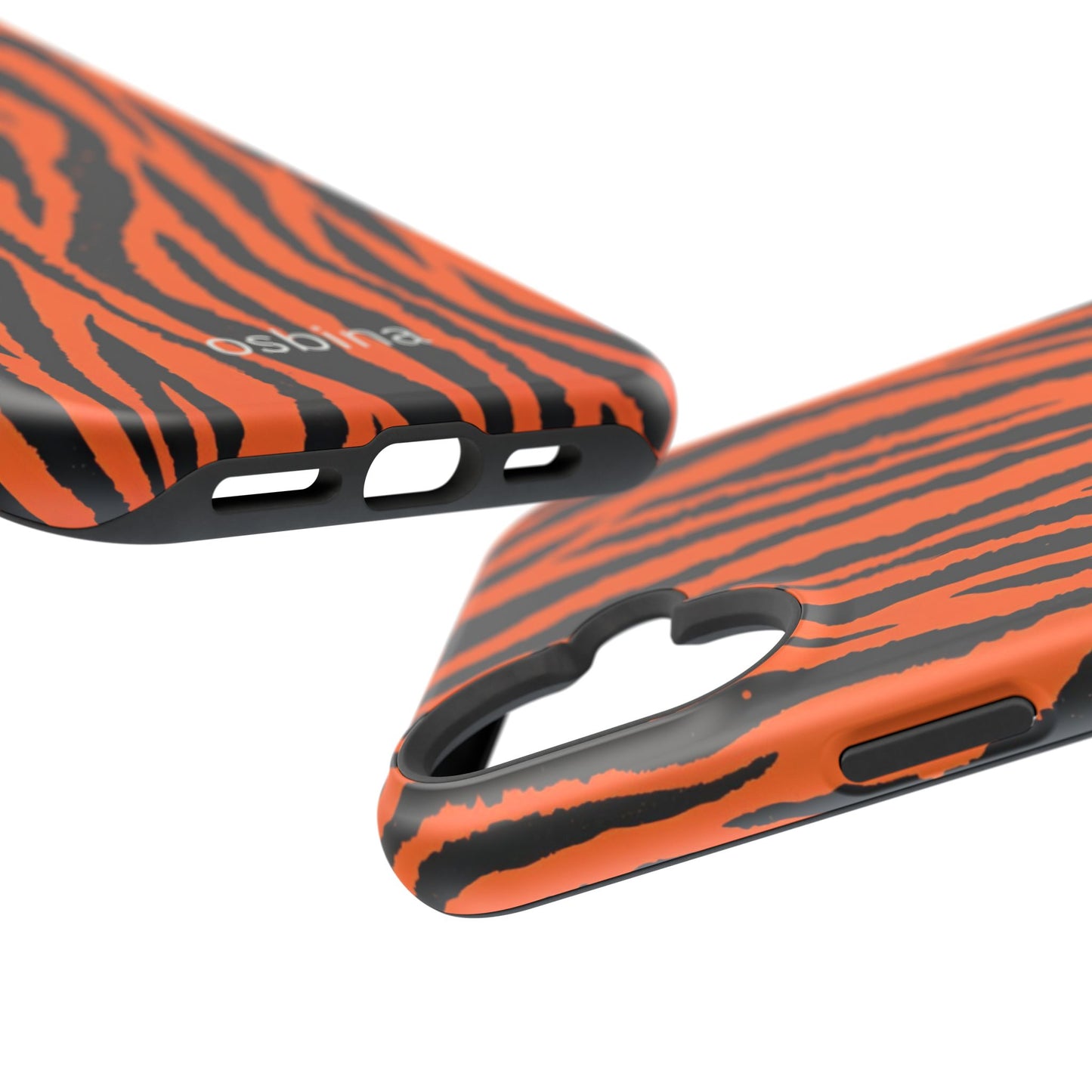 osbina | MagSafe Compatible for iPhone | Tiger, But Make It Chic — The Bengal Stripe Case in Orange + Black | The Season Collective