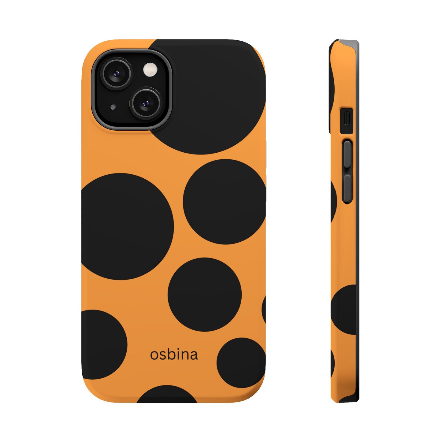 osbina | MagSafe Compatible for iPhone | The Bubble Statement Case in Orange + Black | The Season Collective